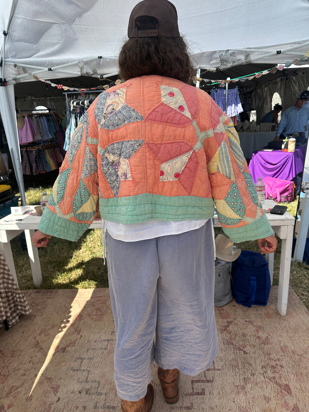 Orange Tulip Quilt Jacket