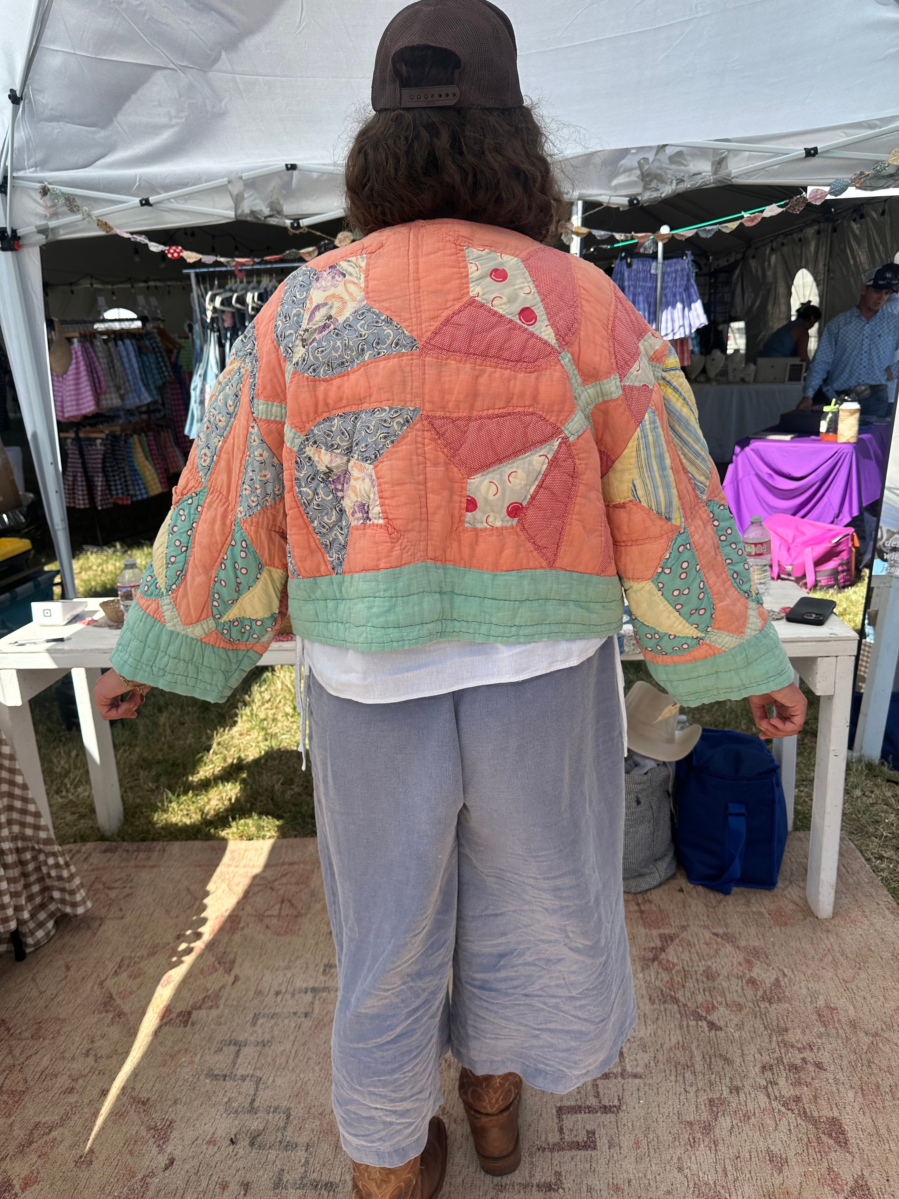 Orange Tulip Quilt Jacket