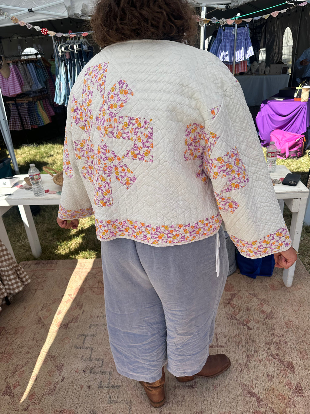 Cropped Olive Quilt Jacket