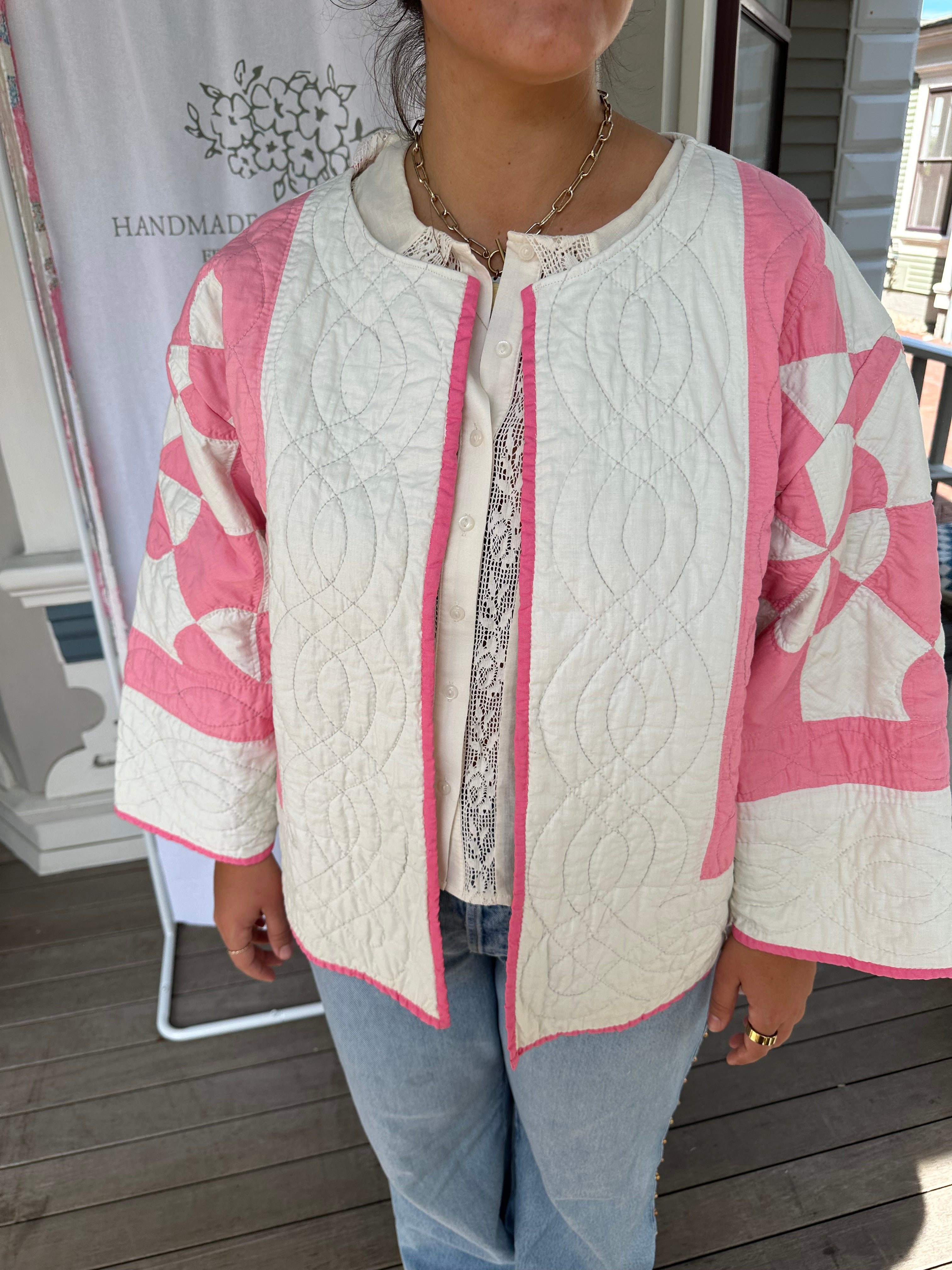 Pink “Hearts & Gizzards” Quilt Jacket