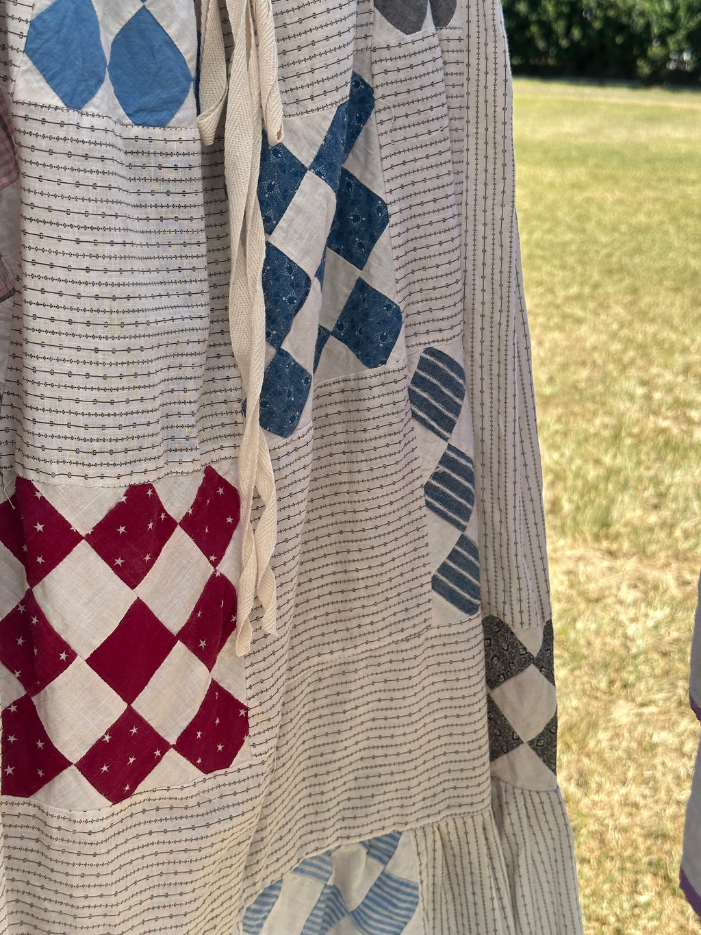 Western Nine Patch Quilt Top Skirt