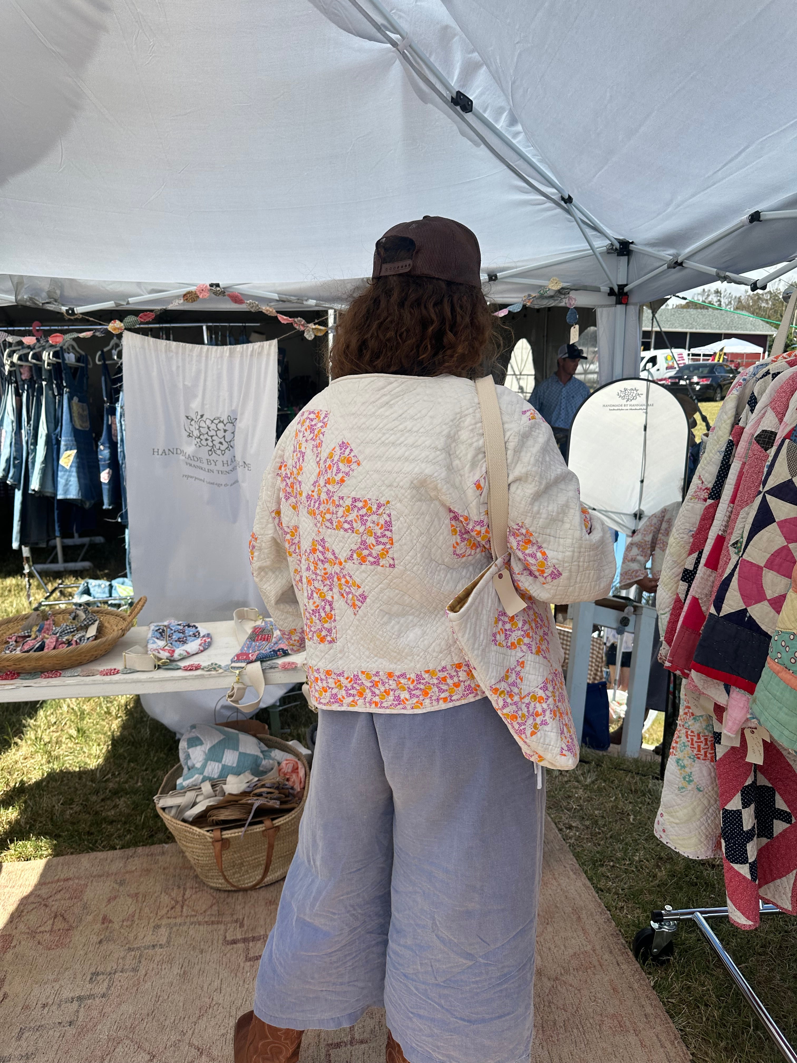Cropped Olive Quilt Jacket