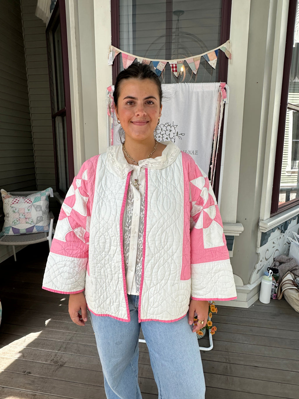 Pink “Hearts & Gizzards” Quilt Jacket