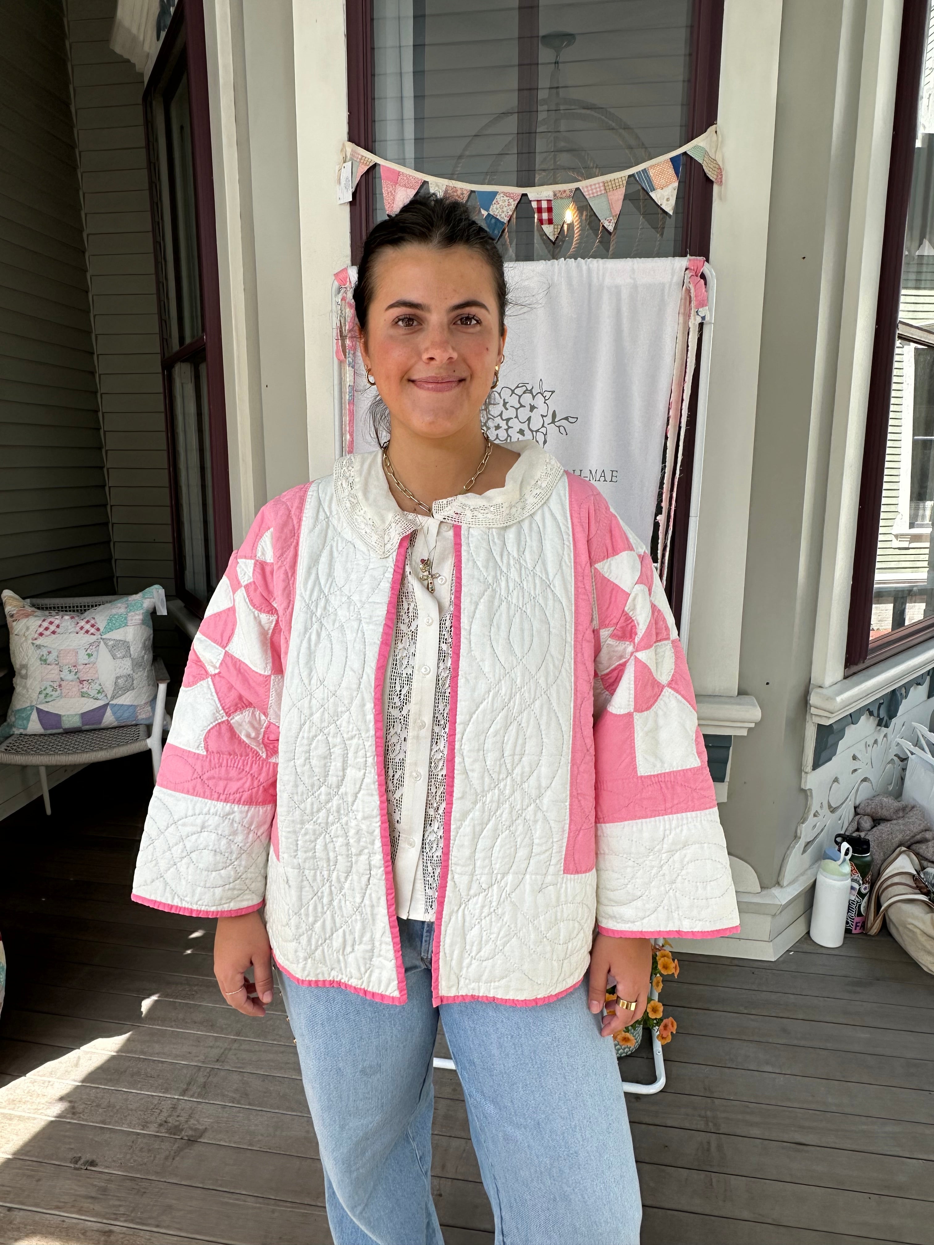 Pink “Hearts & Gizzards” Quilt Jacket