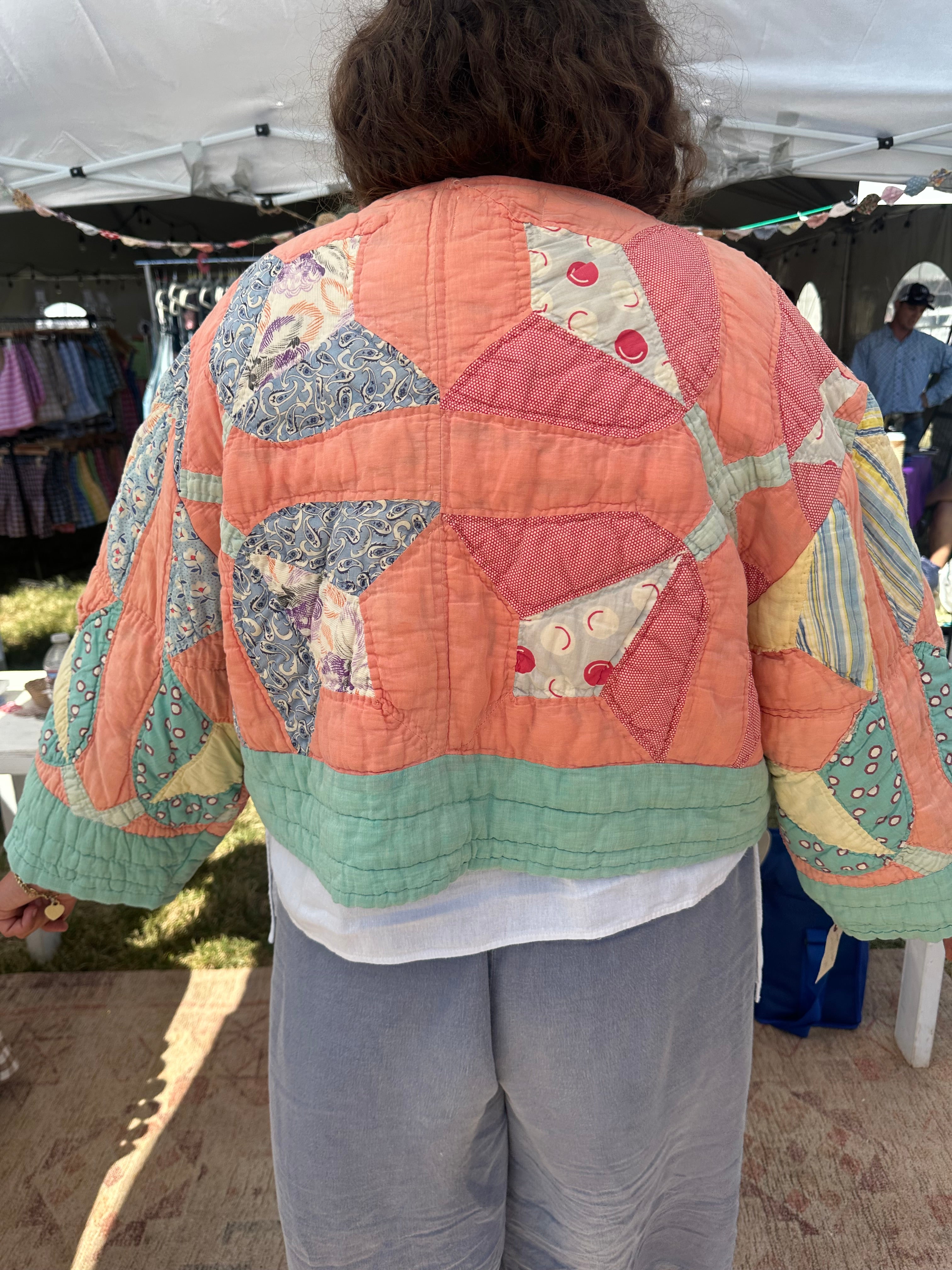 Orange Tulip Quilt Jacket