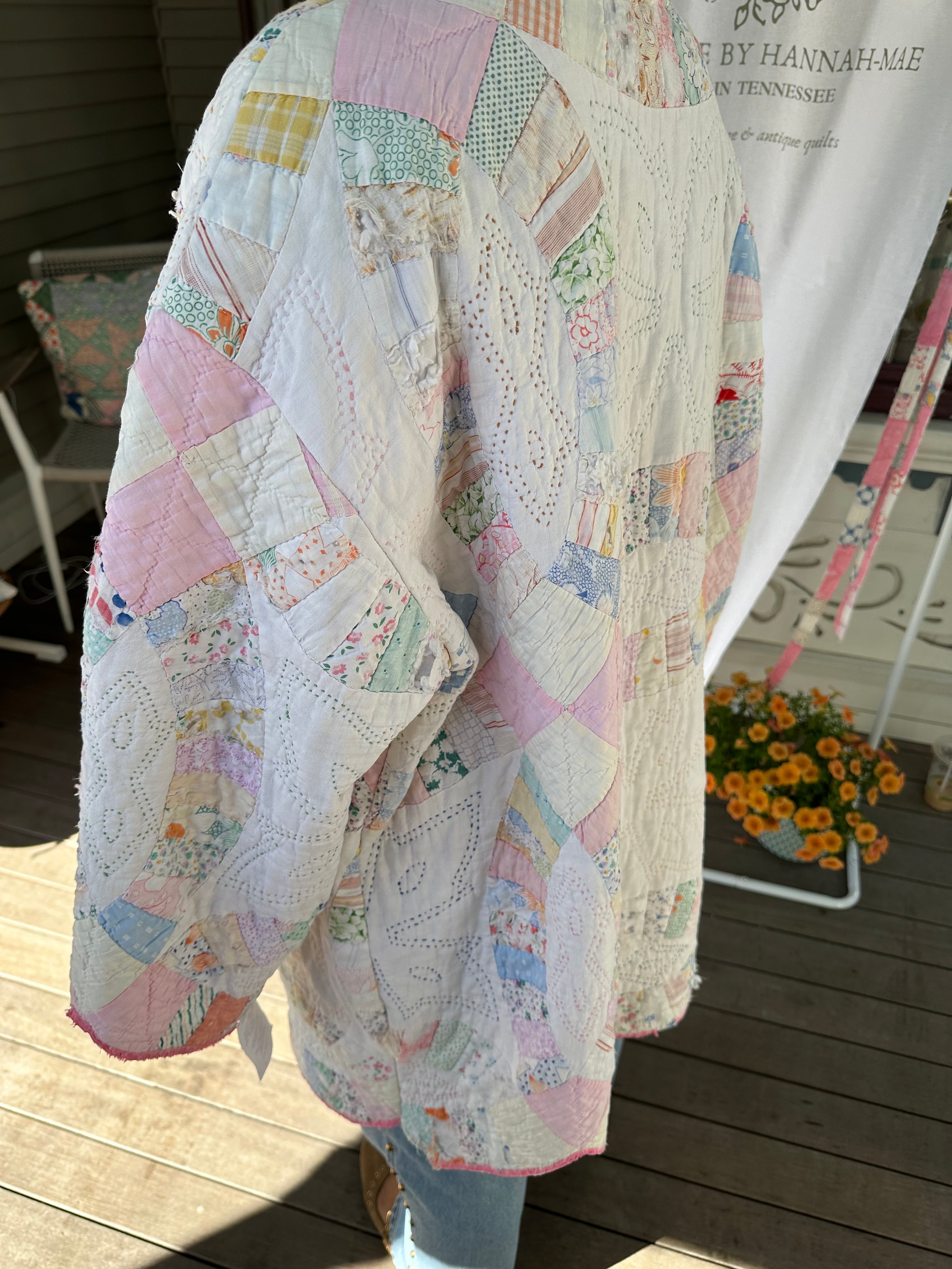 Pink Wedding Ring Quilt Jacket