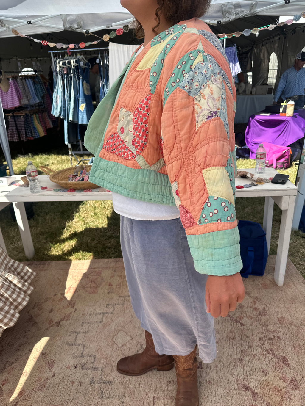 Orange Tulip Quilt Jacket