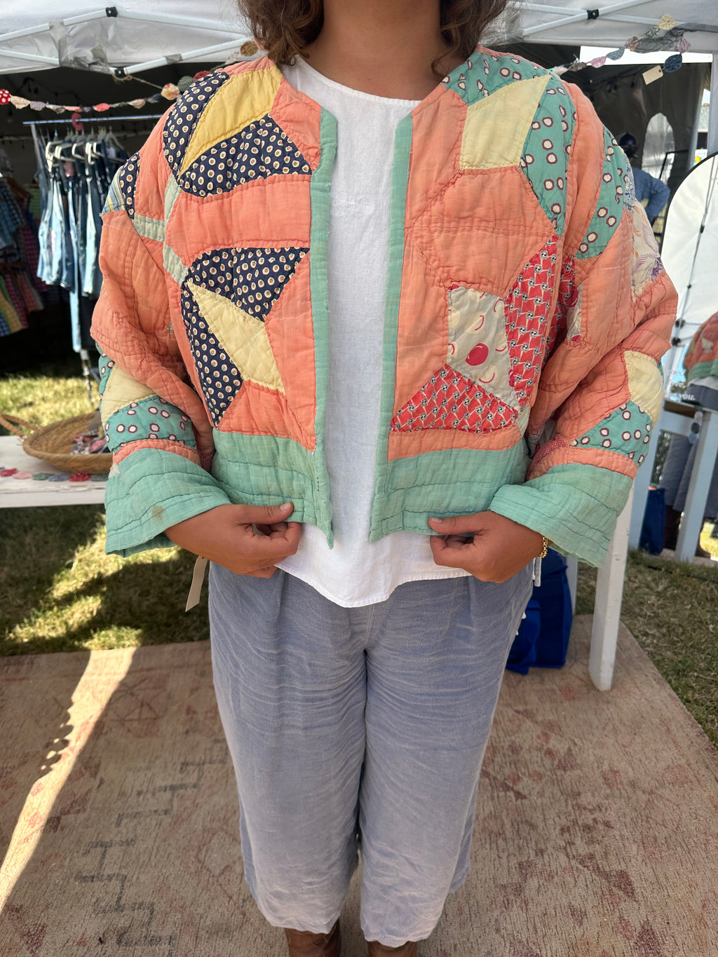 Orange Tulip Quilt Jacket