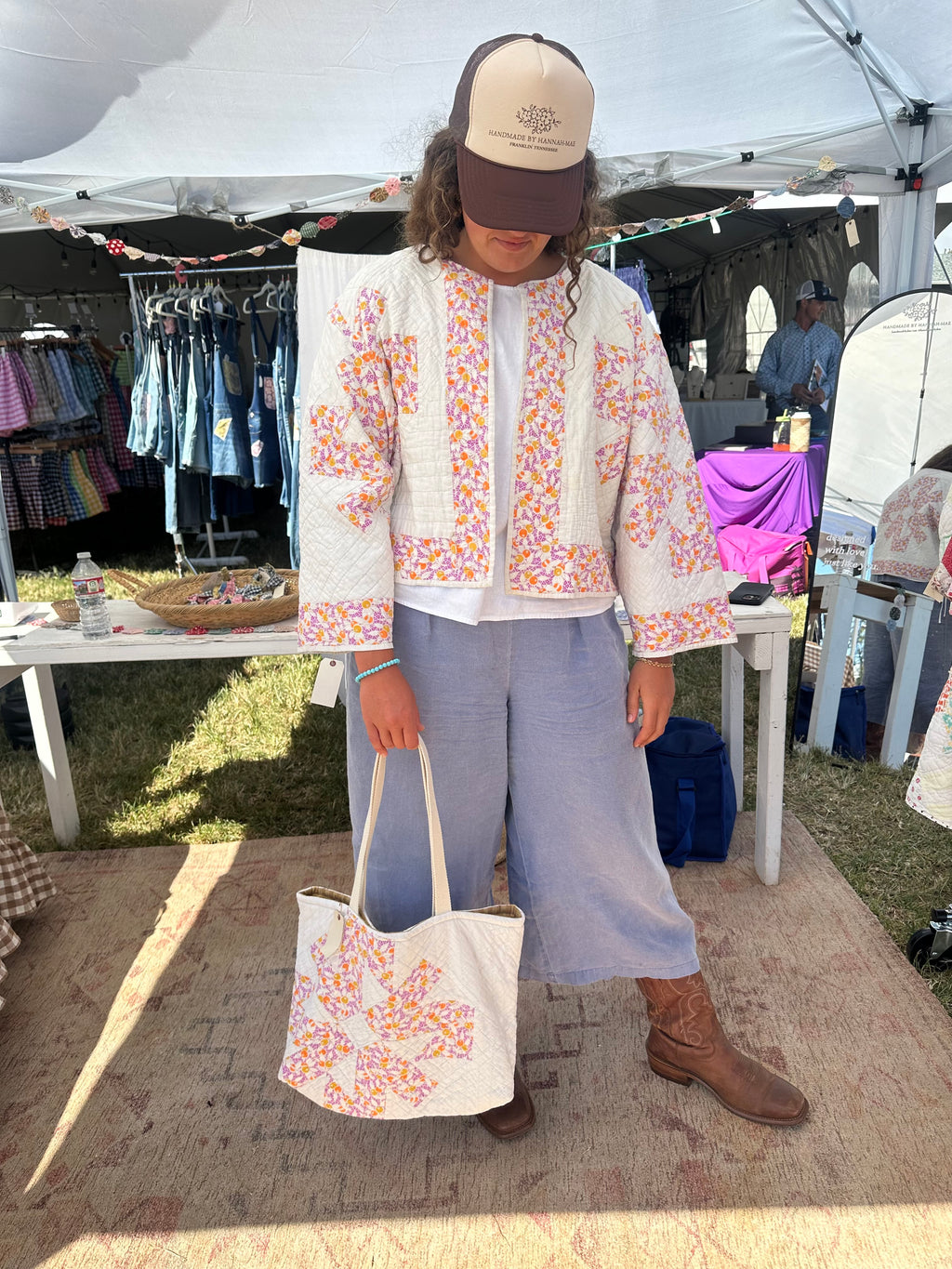 Cropped Olive Quilt Jacket