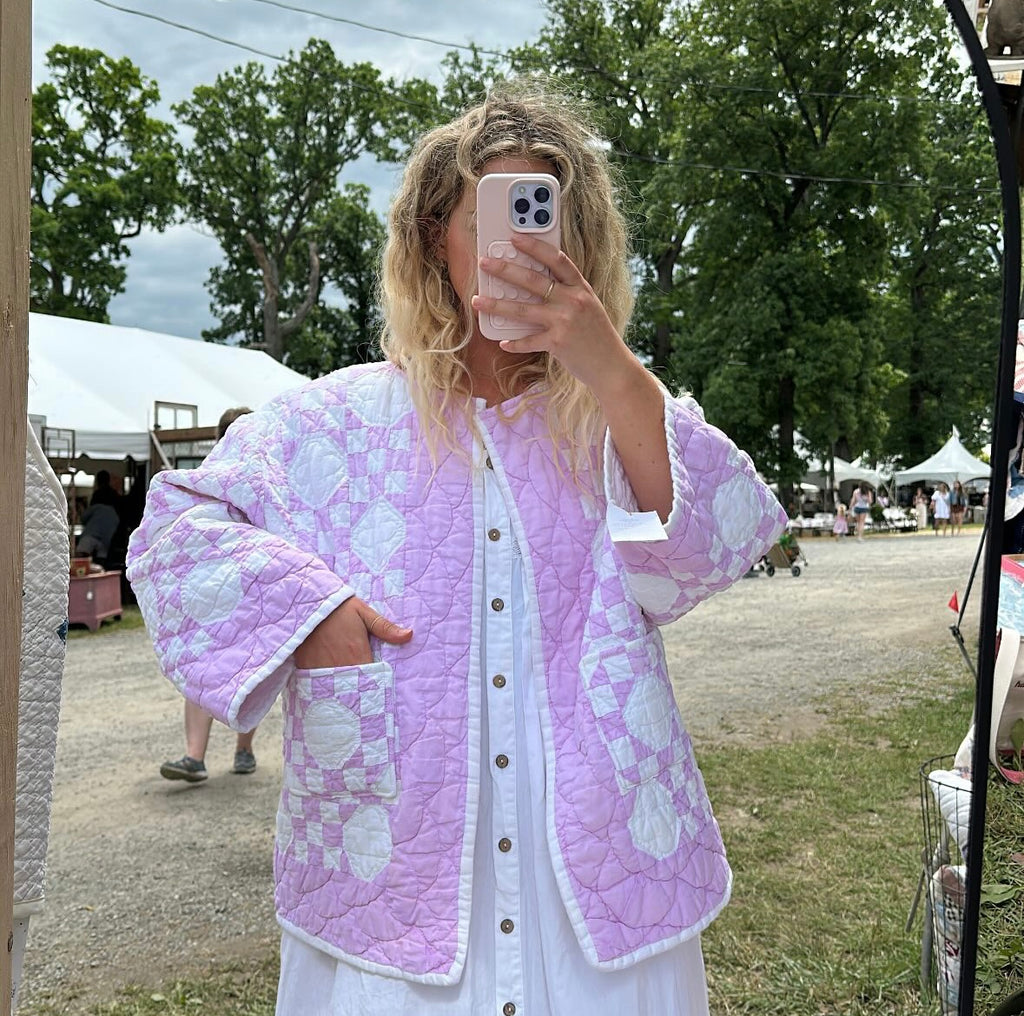 Purple Snowball Quilt Jacket
