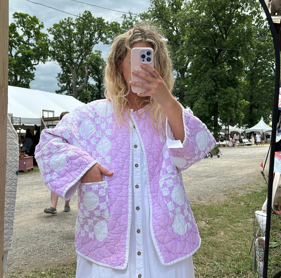 Purple Snowball Quilt Jacket