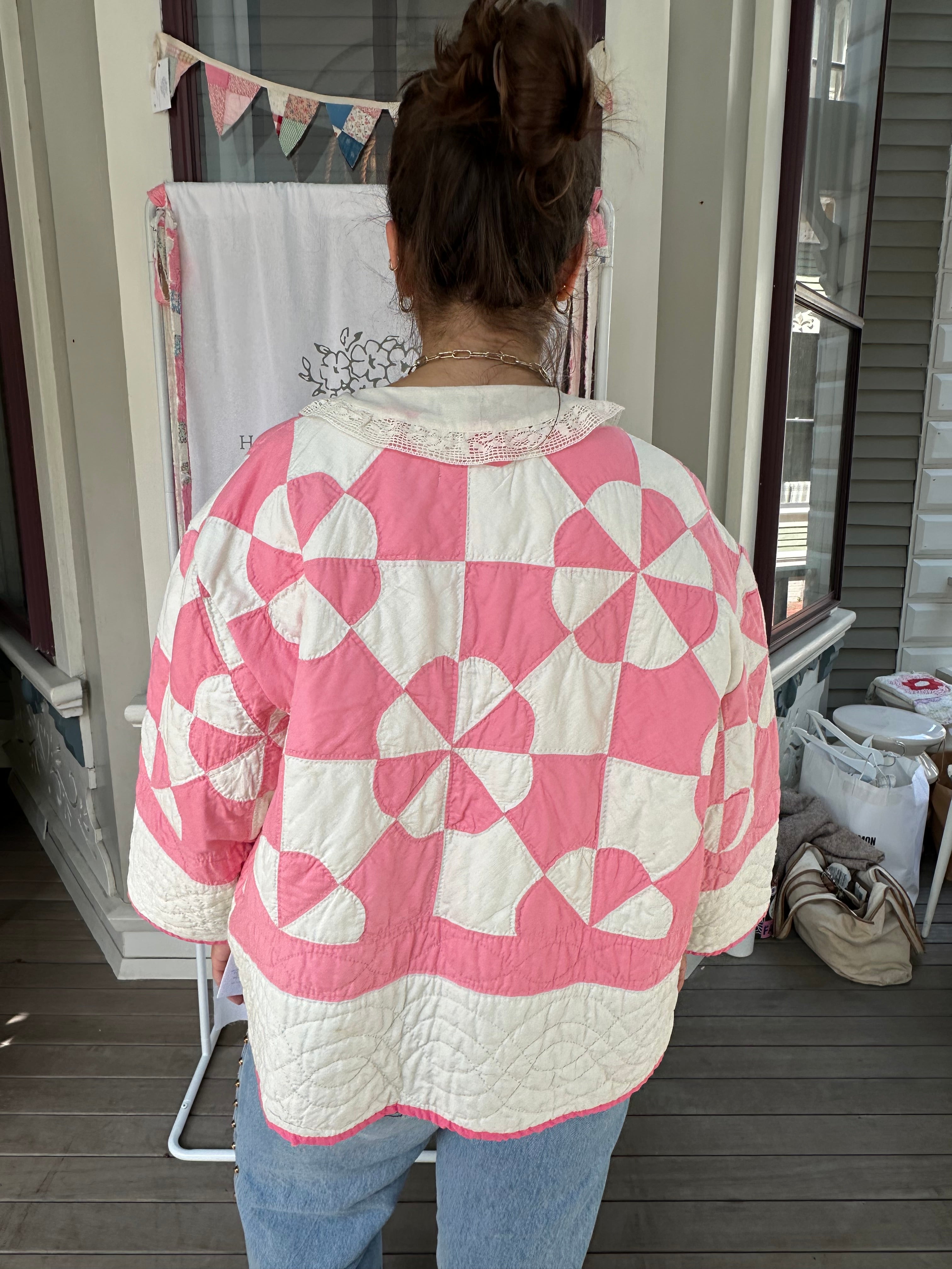 Pink “Hearts & Gizzards” Quilt Jacket