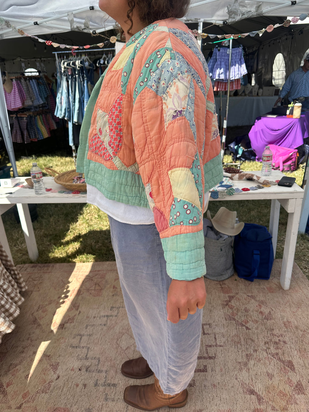 Orange Tulip Quilt Jacket