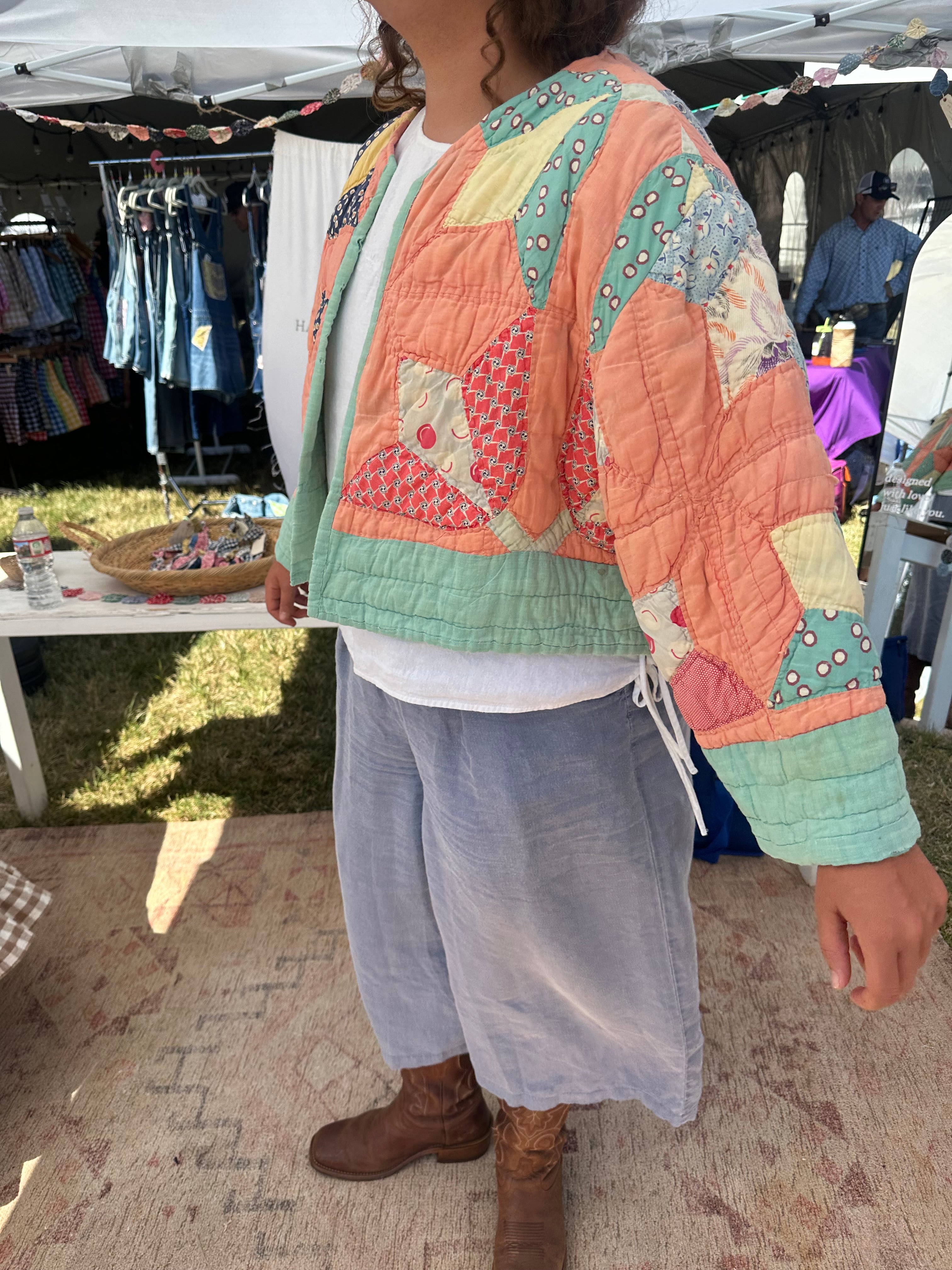Orange Tulip Quilt Jacket