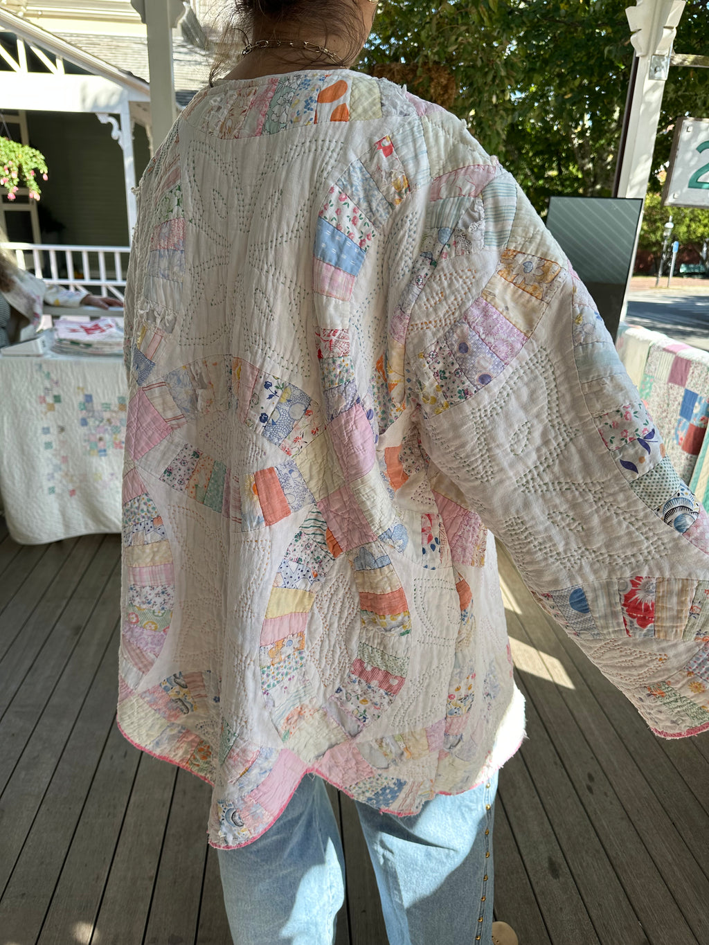 Pink Wedding Ring Quilt Jacket