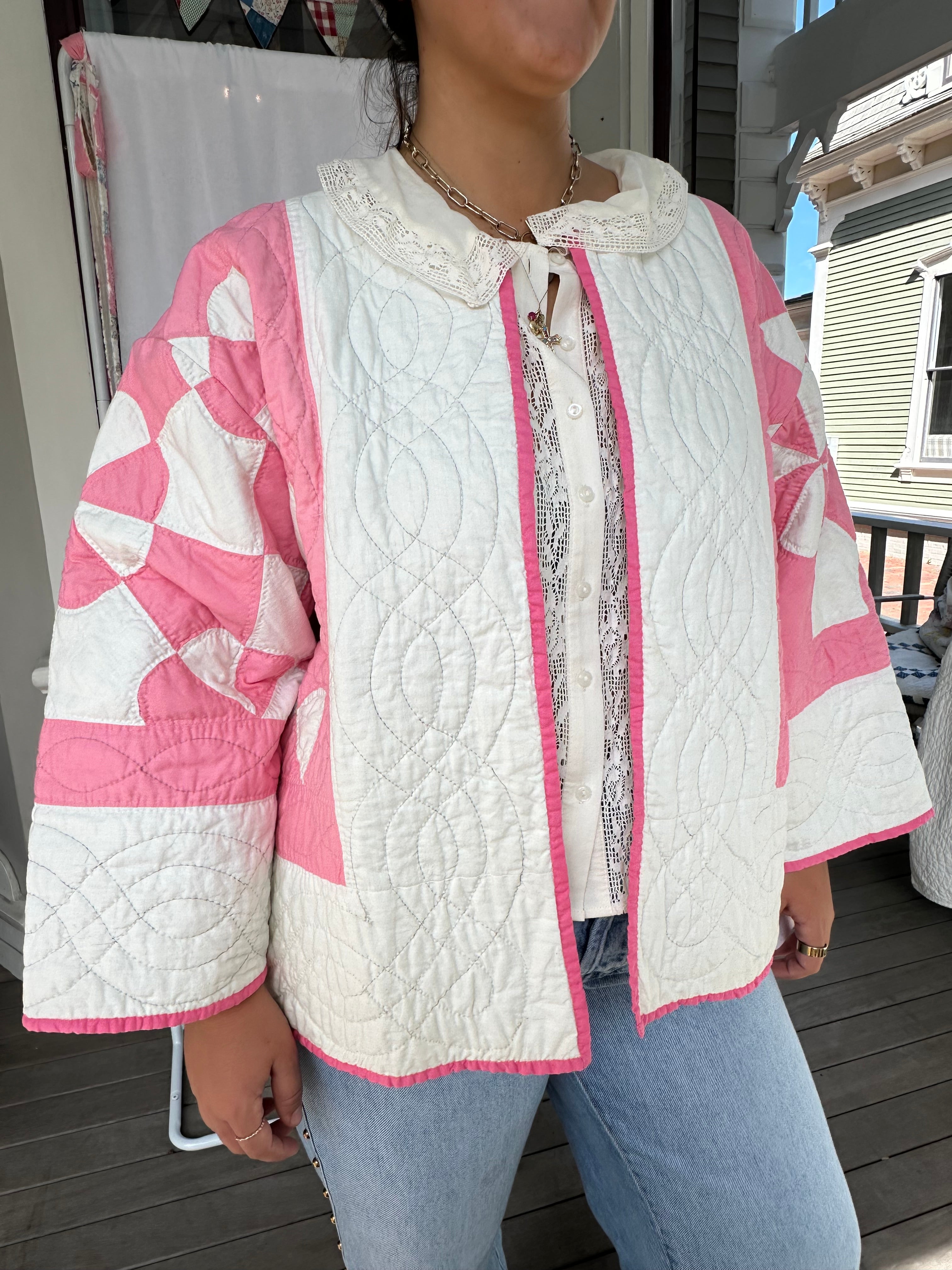 Pink “Hearts & Gizzards” Quilt Jacket