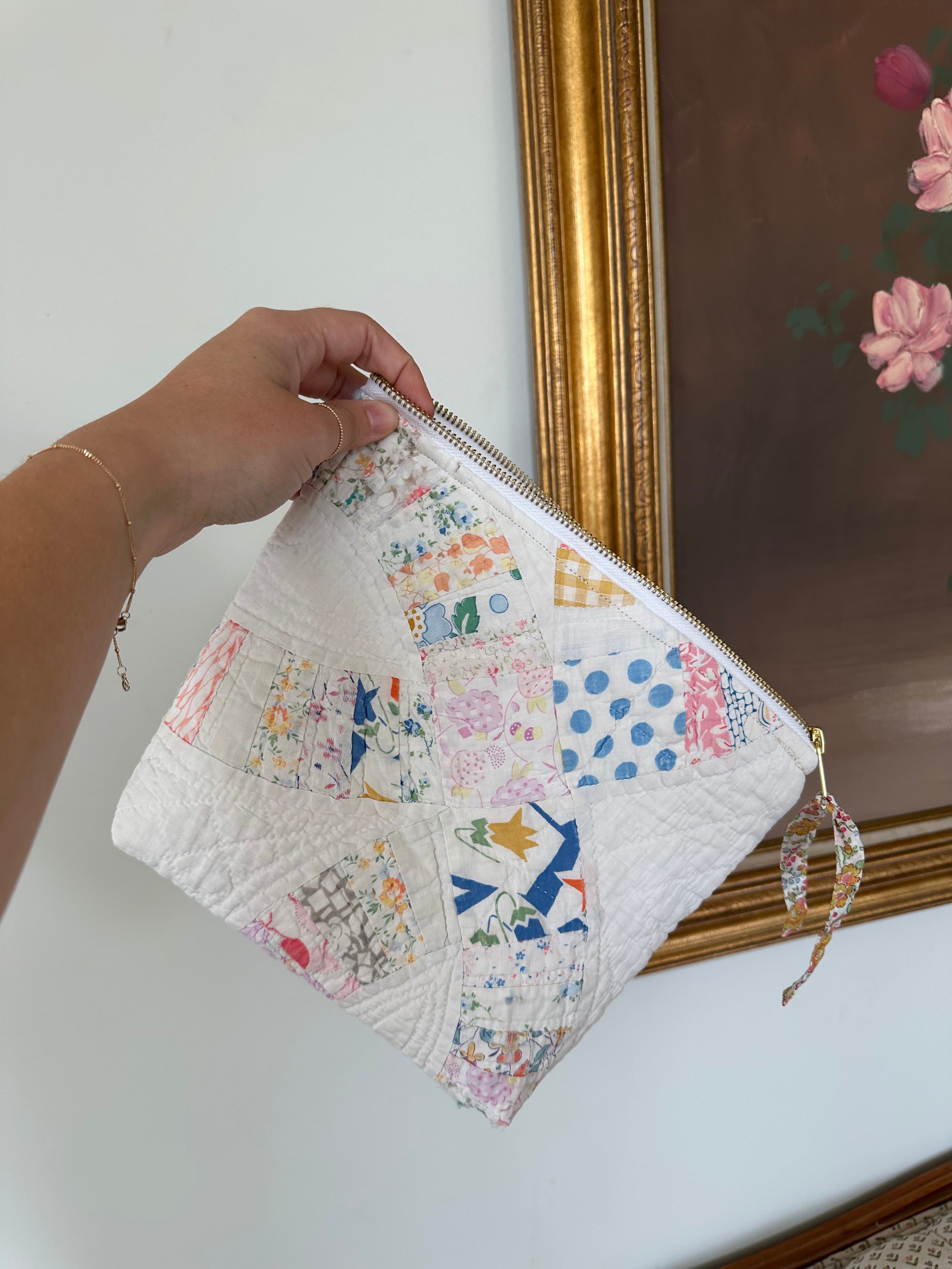 Wedding Ring Pouch - blue accents