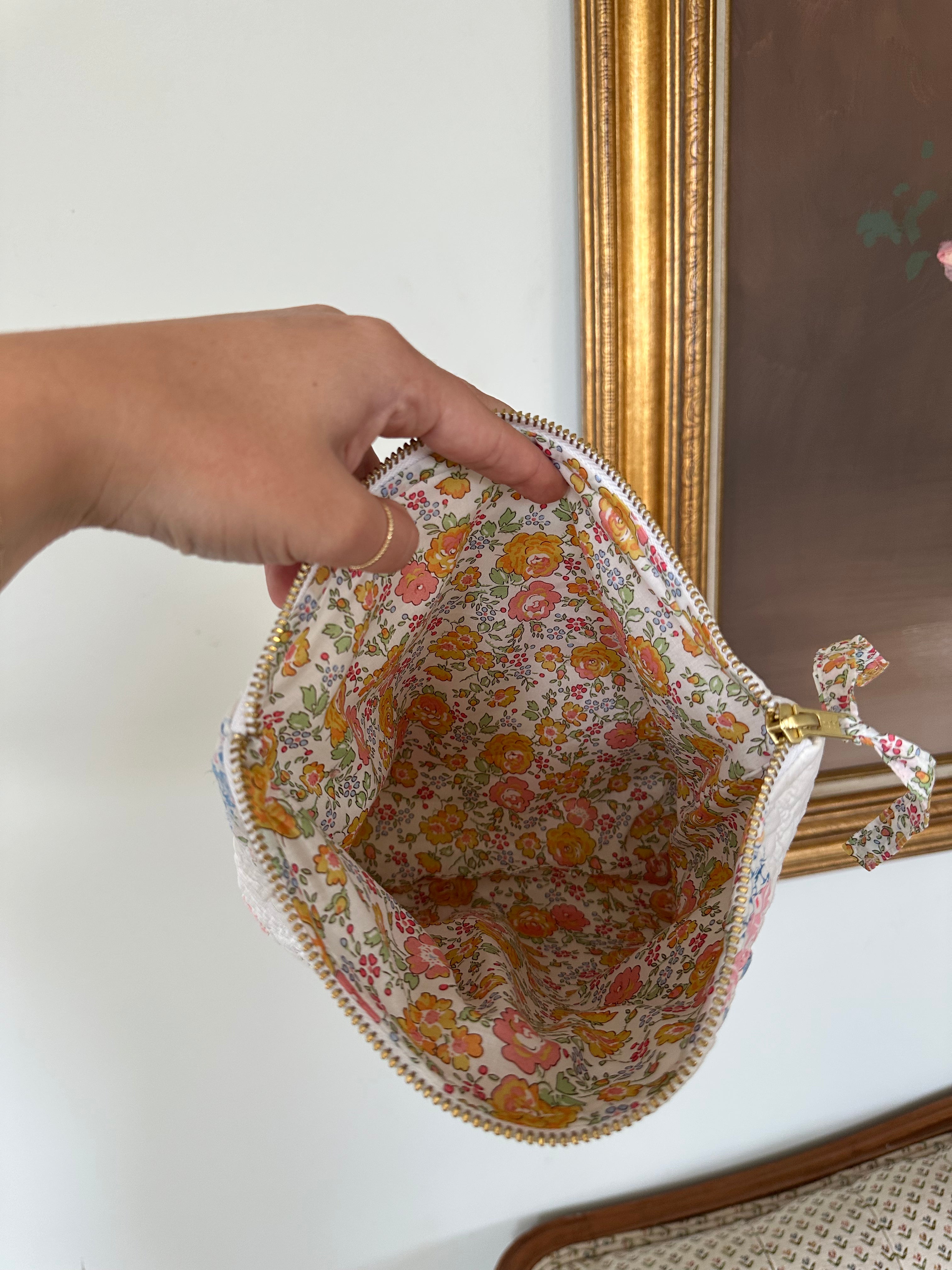Wedding Ring Pouch - blue accents