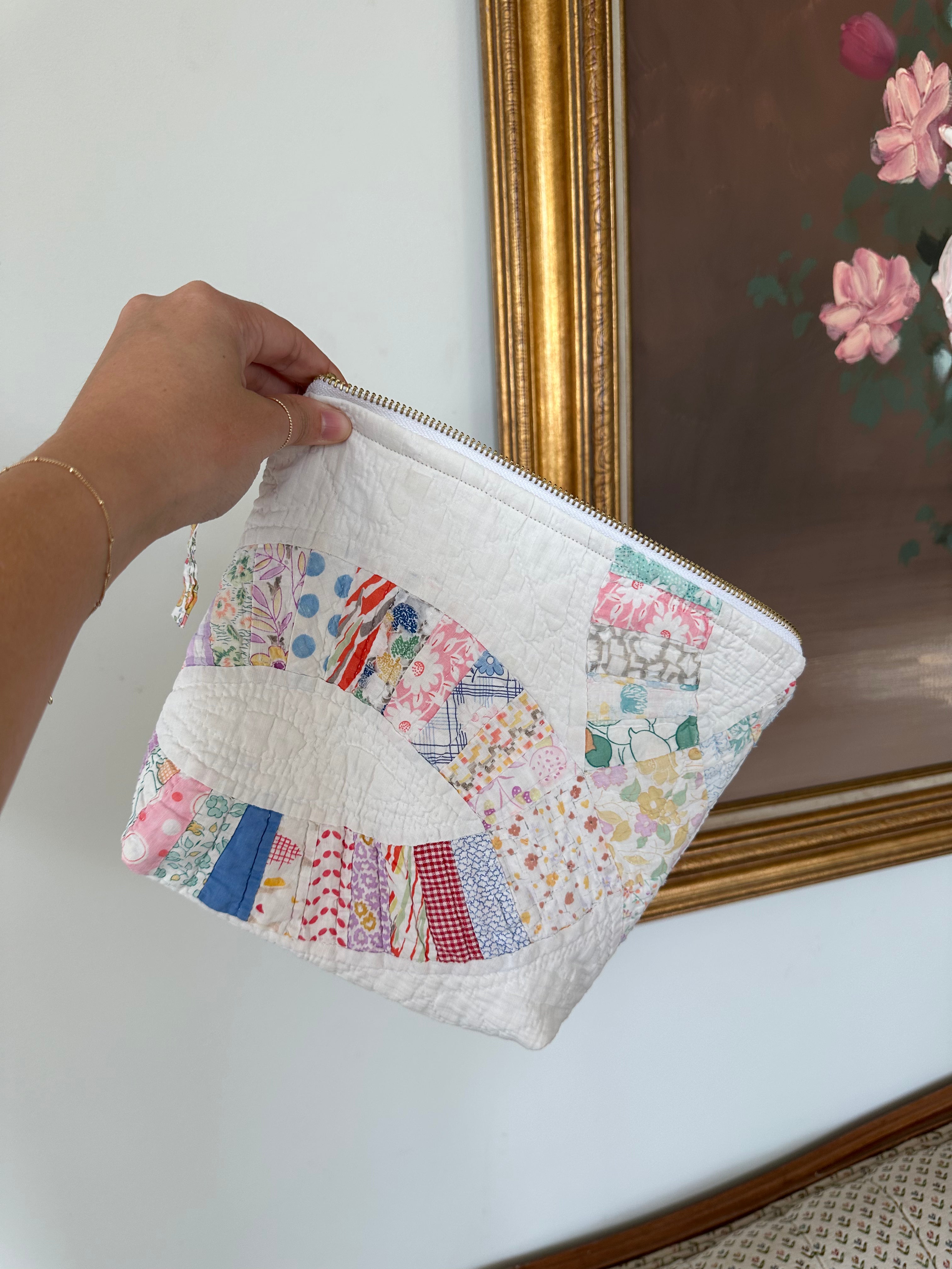 Wedding Ring Pouch - blue accents