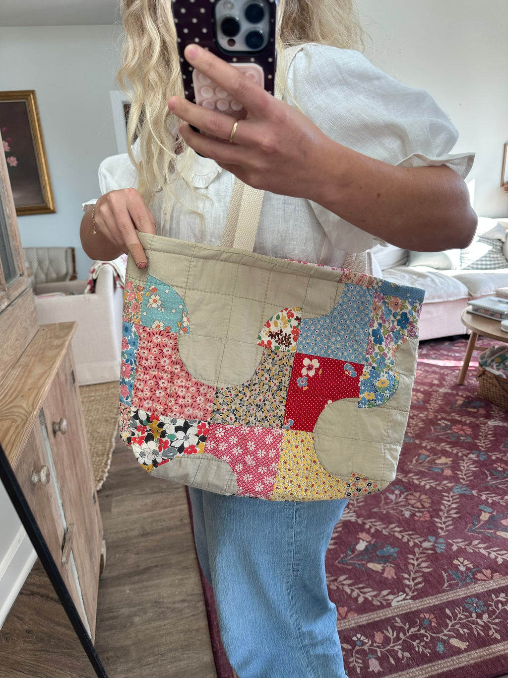 Drunkard's Path Bag & Pouch Set