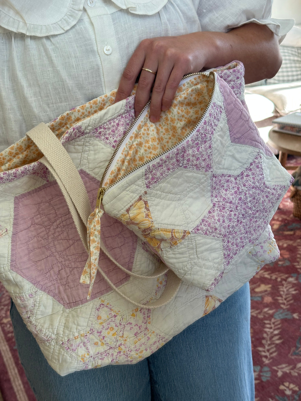 Purple Star Bag & Pouch Set