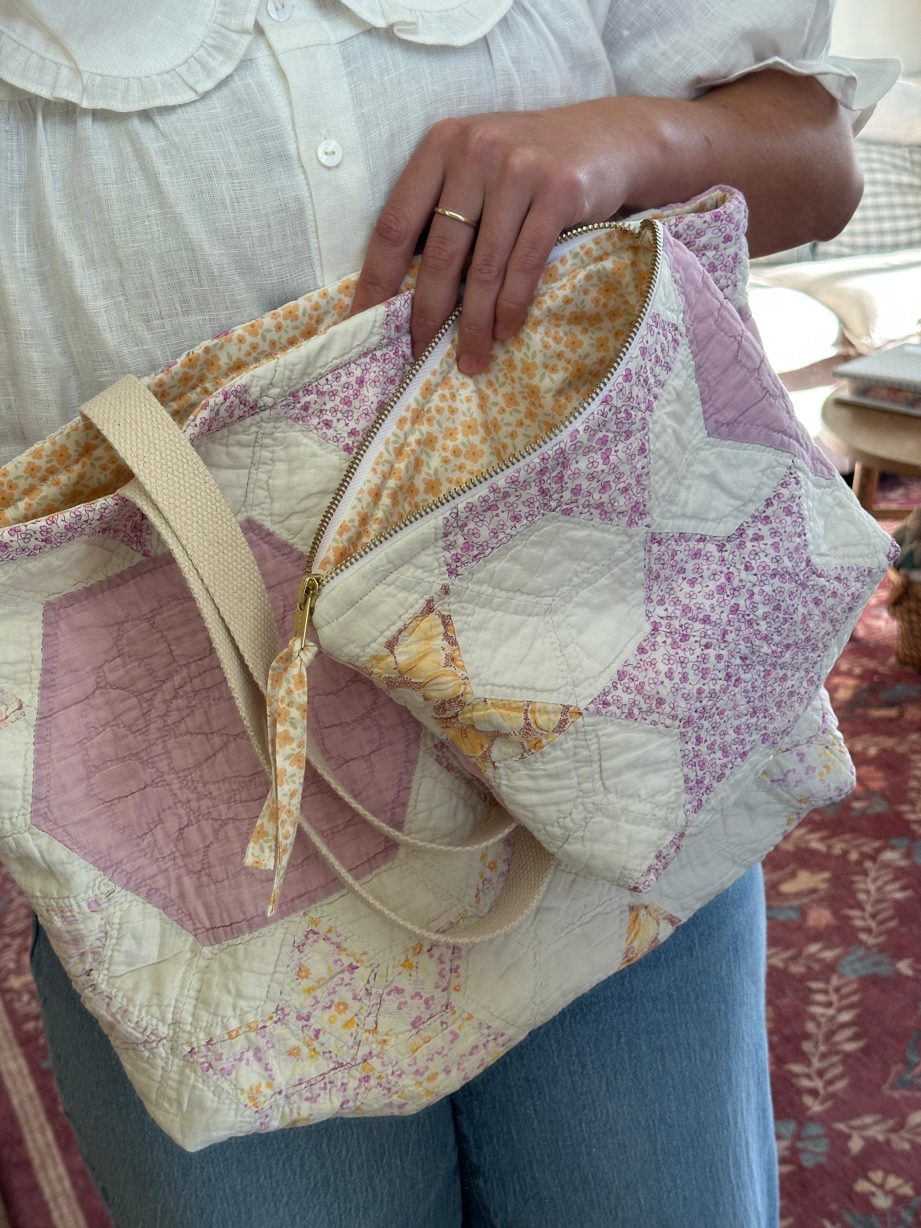 Purple Star Bag & Pouch Set