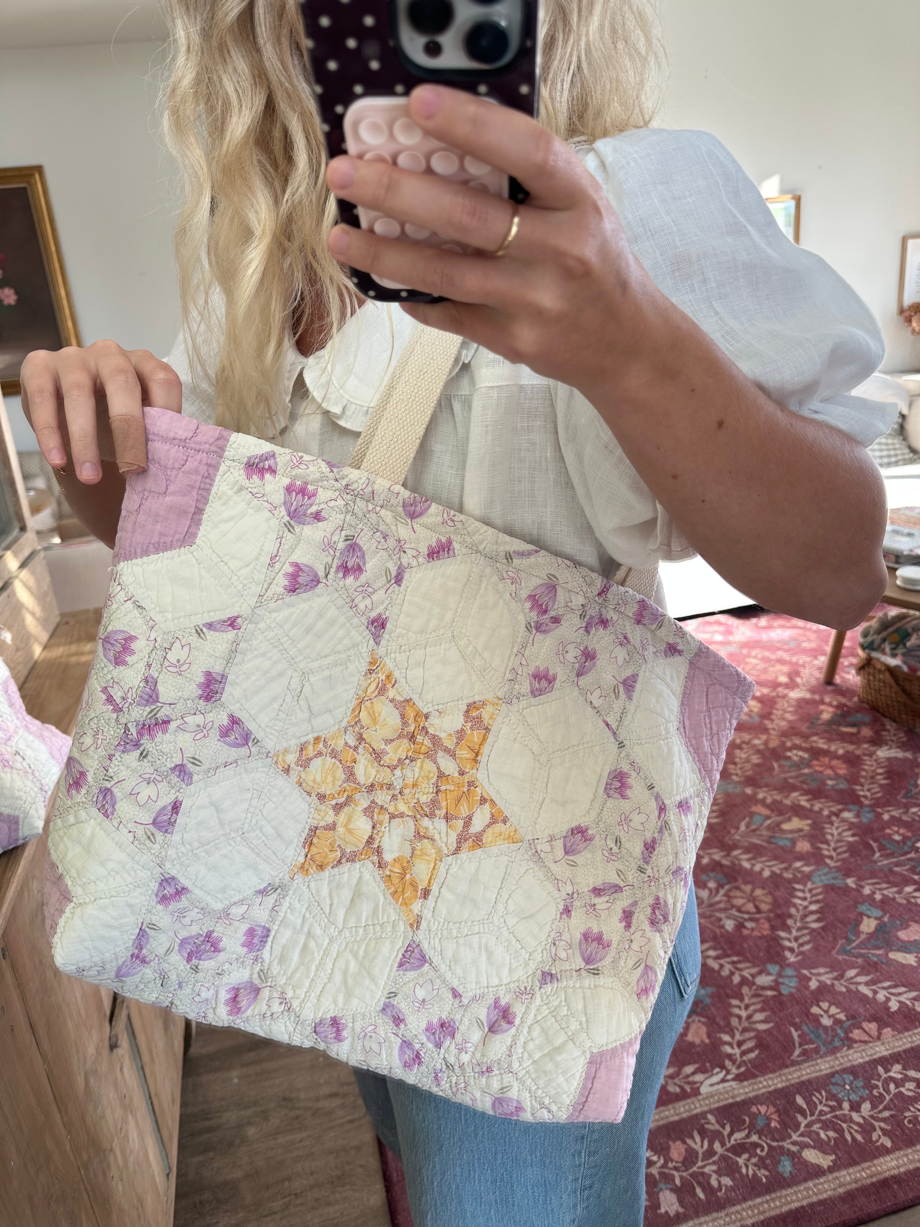 Purple Star Bag & Pouch Set