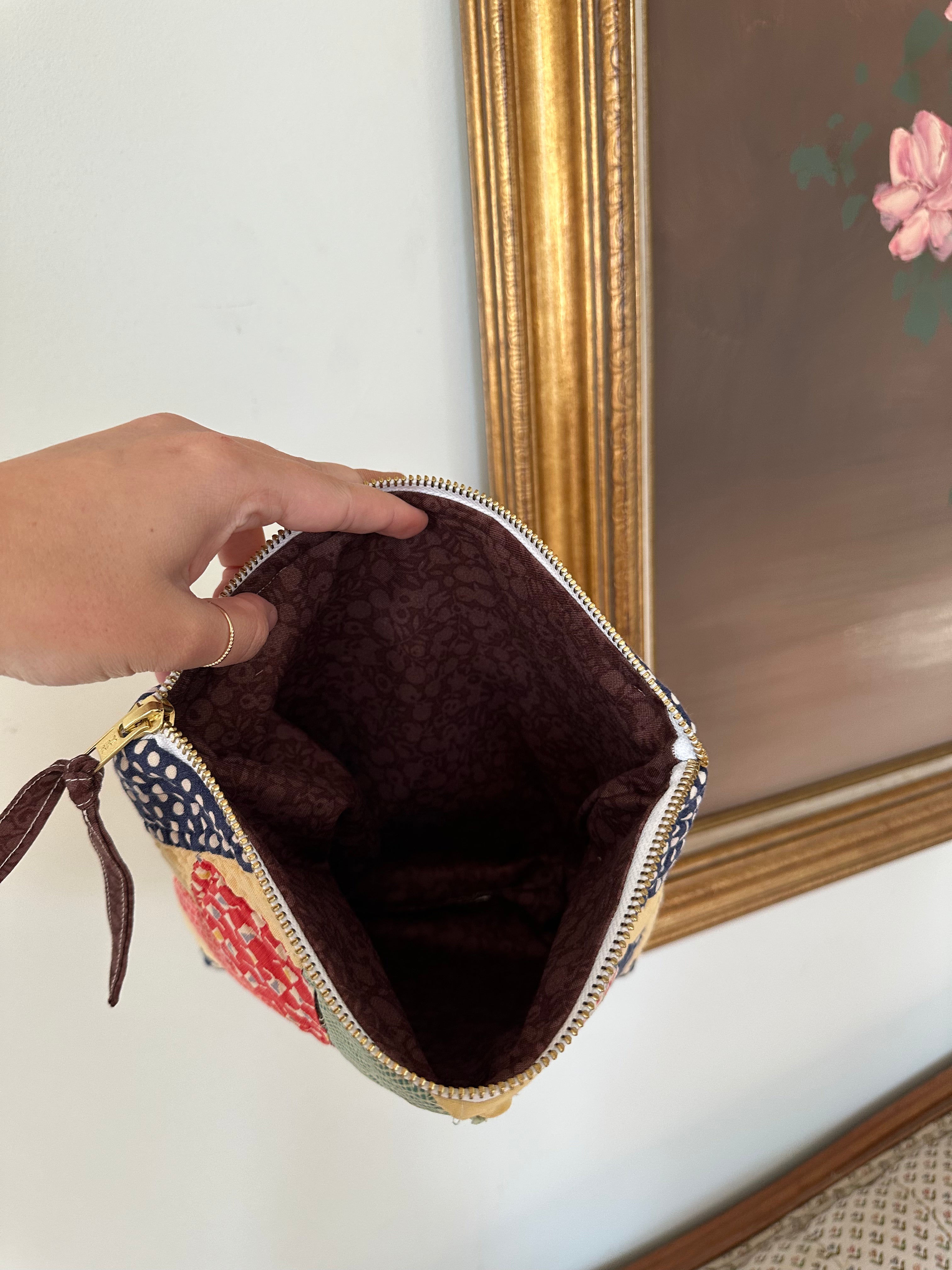 Yellow Pinwheel Bag & Pouch Set
