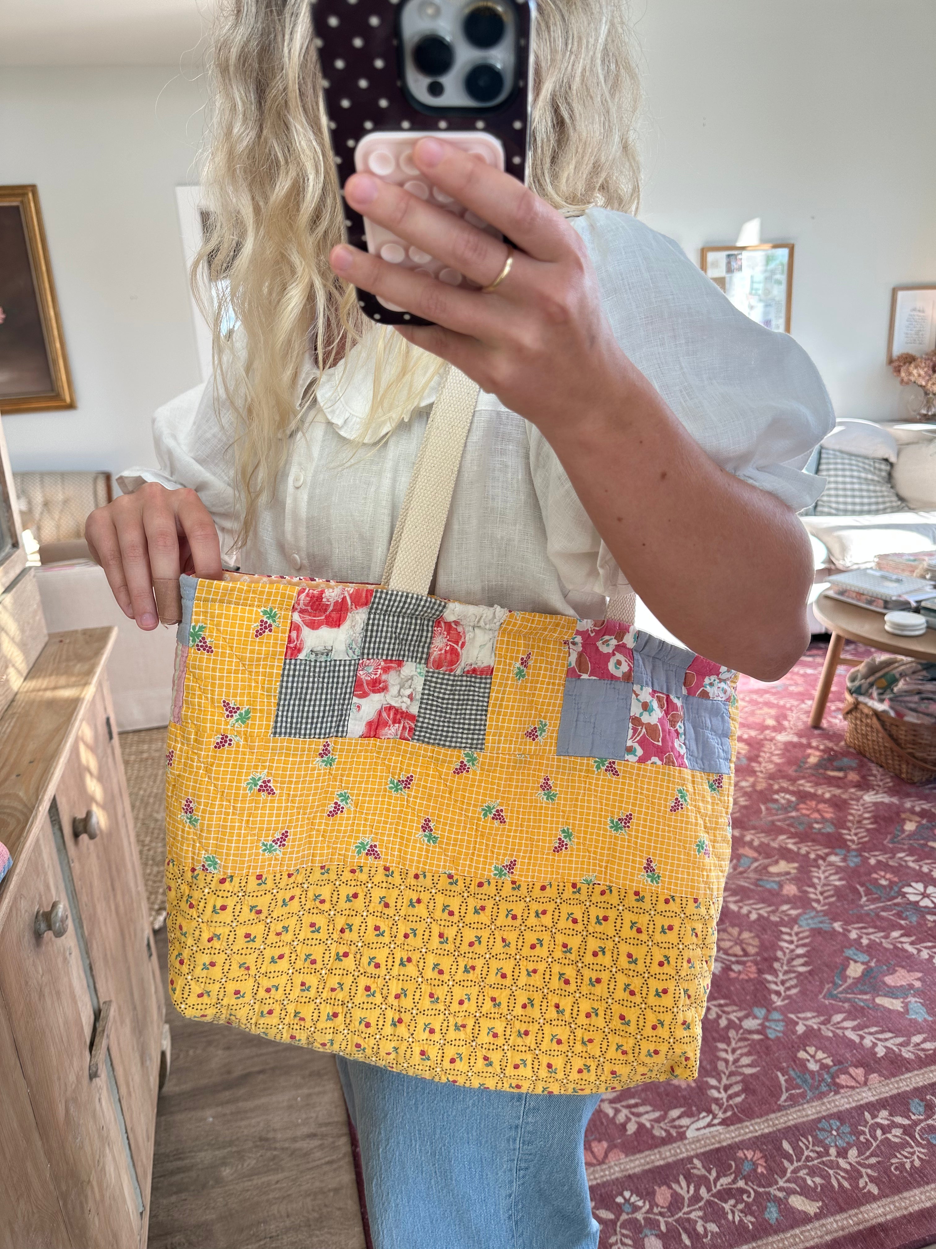 Orange Nine Square Bag & Pouch Set