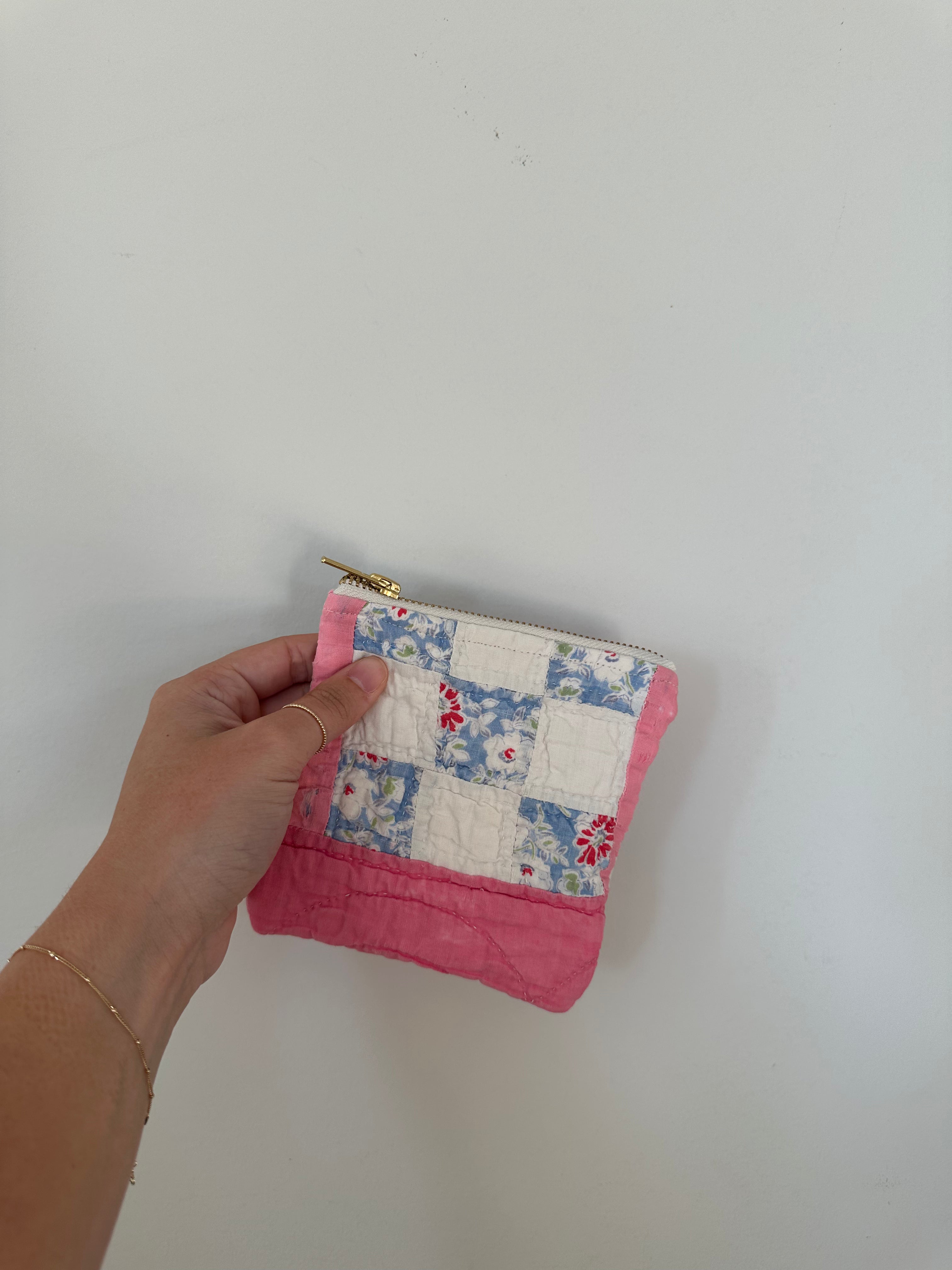 Pink Nine Square Mini Pouch