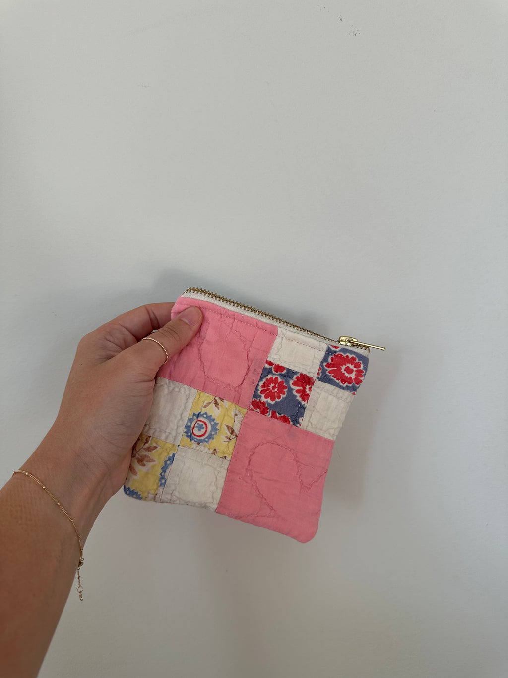 Pink Nine Square Mini Pouch