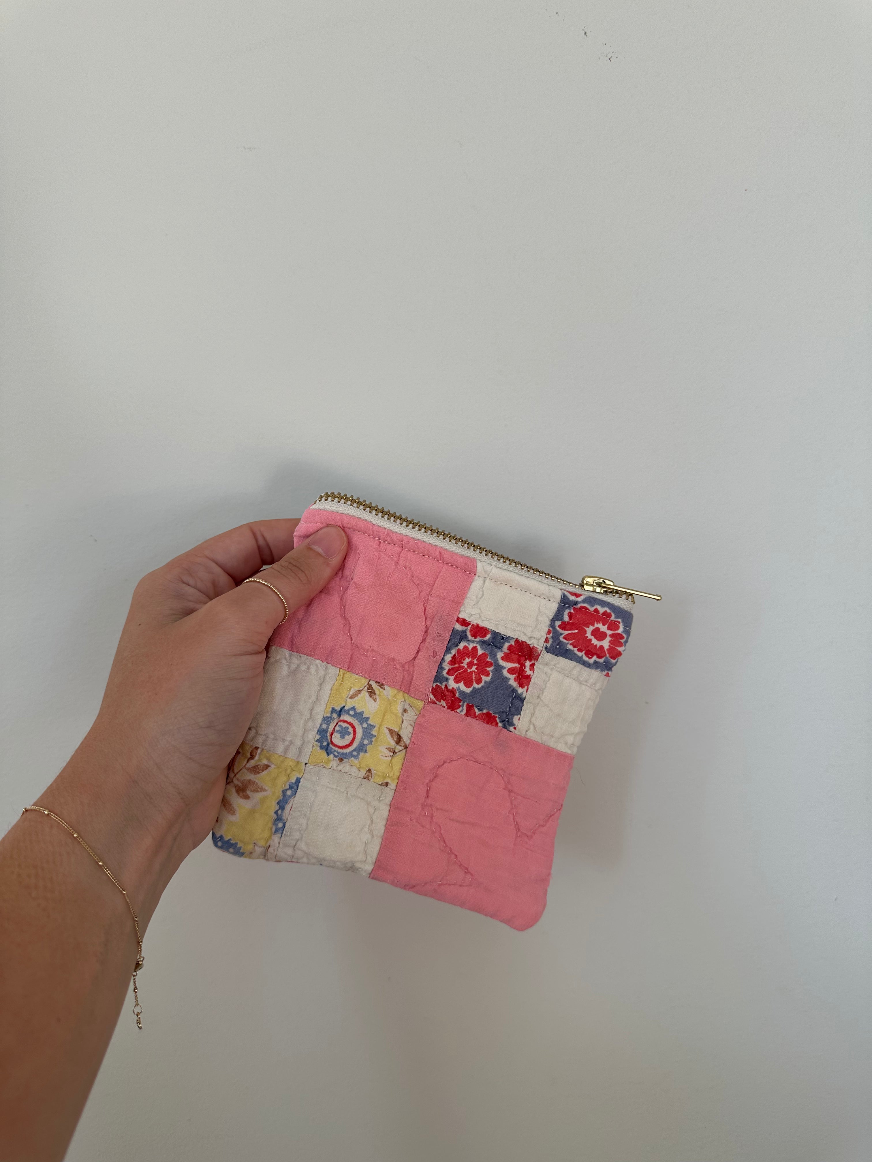 Pink Nine Square Mini Pouch
