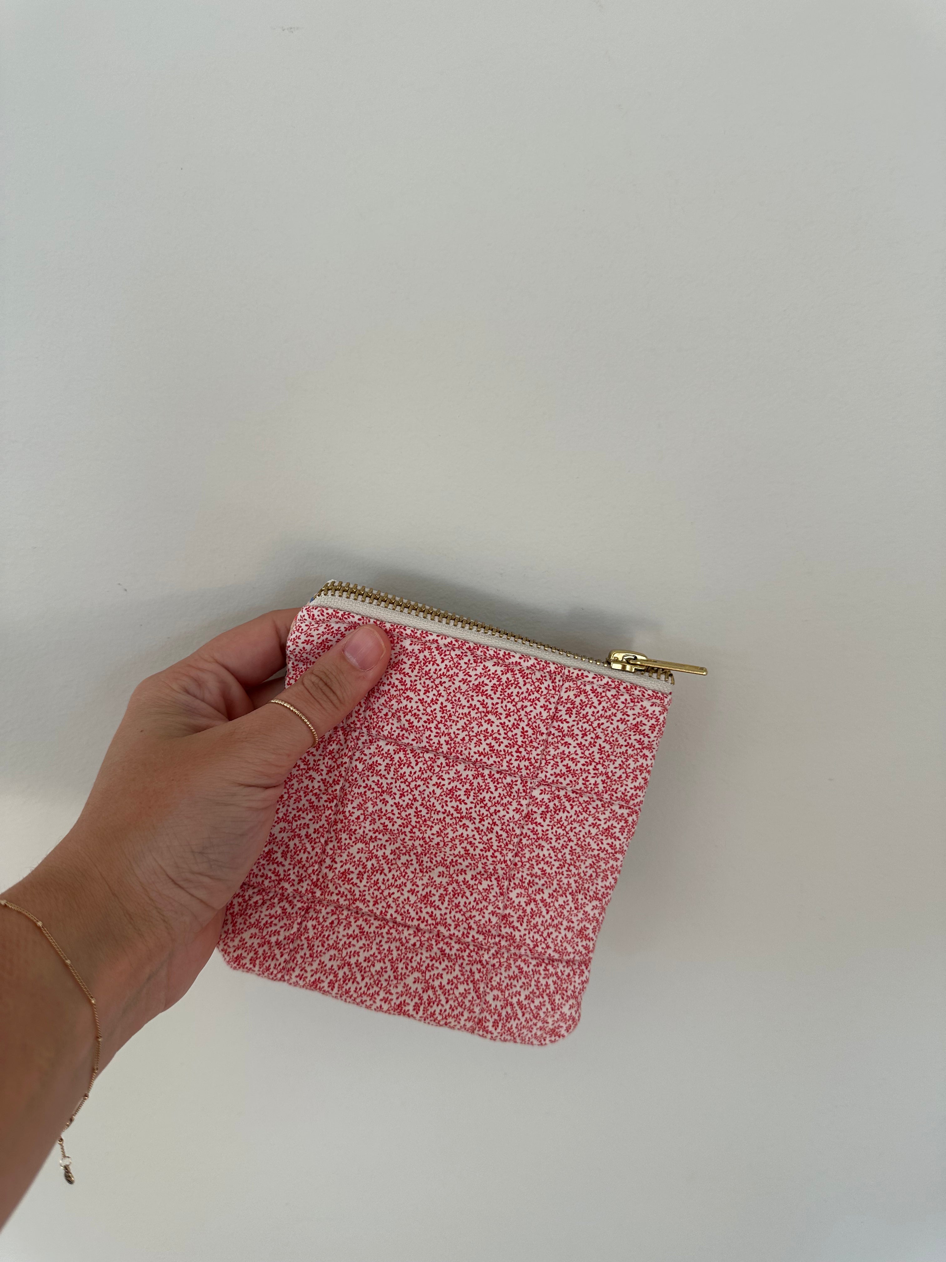 Blue & Red Nine Square Mini Pouch