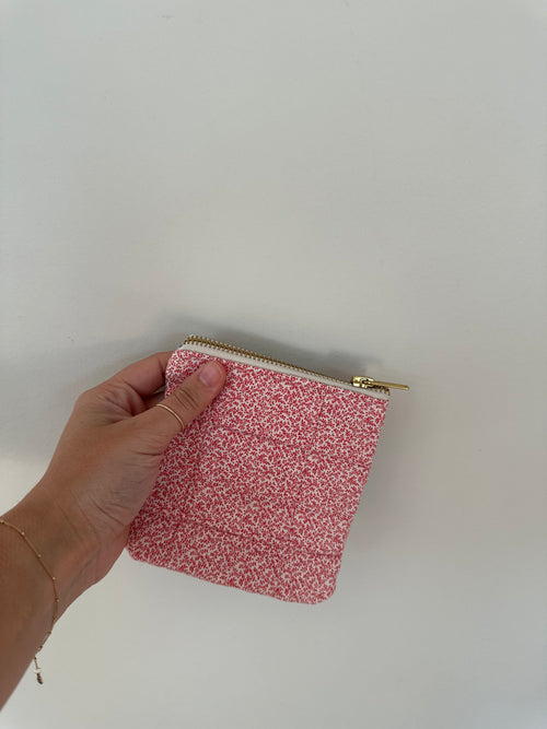 Blue & Red Nine Square Mini Pouch