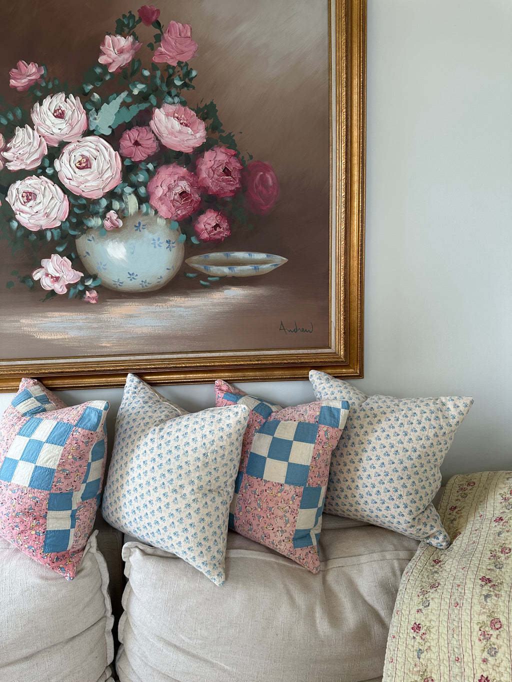 Nine Patch Throw Pillow (02)
