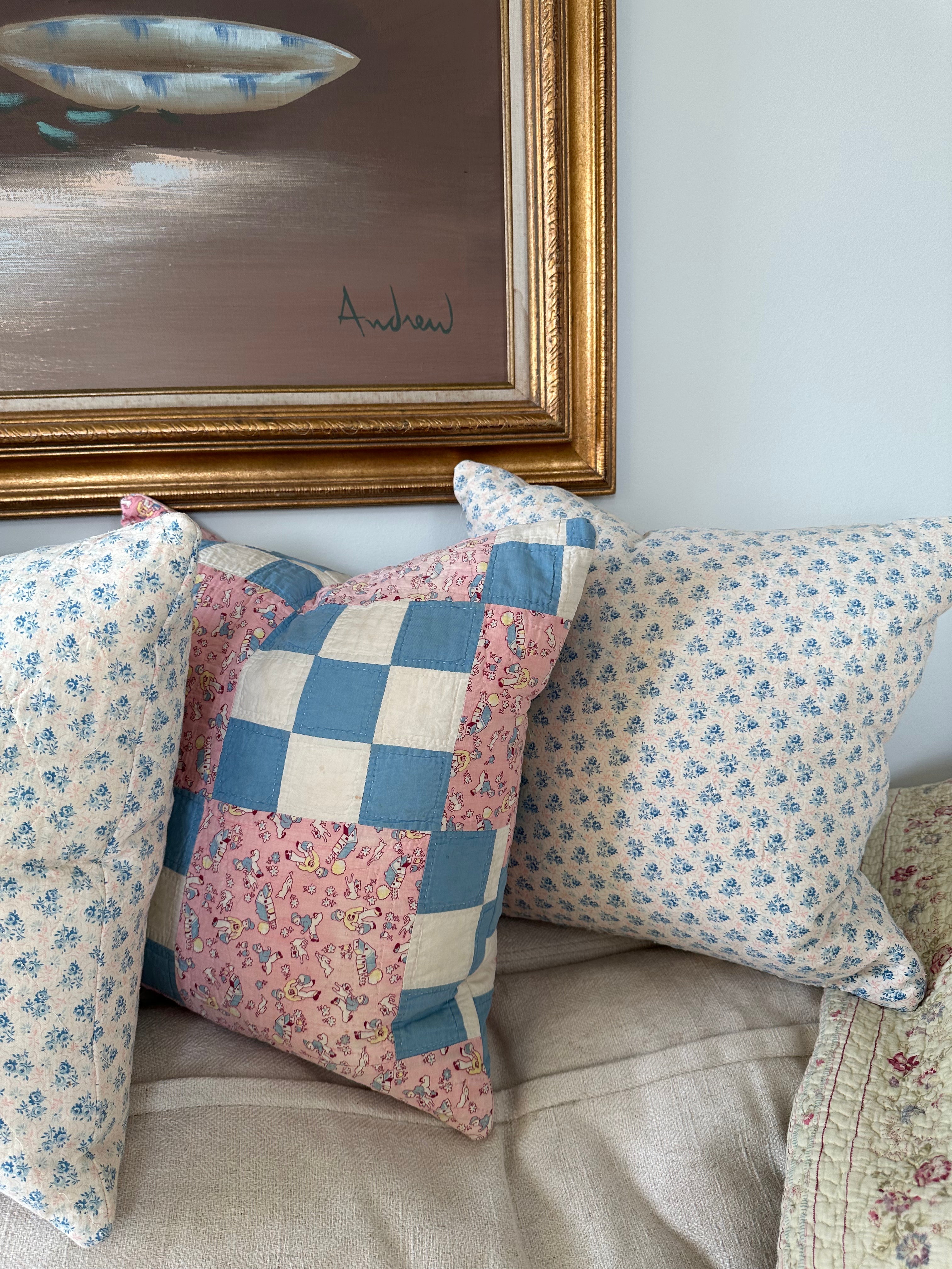 Nine Patch Throw Pillow (02)