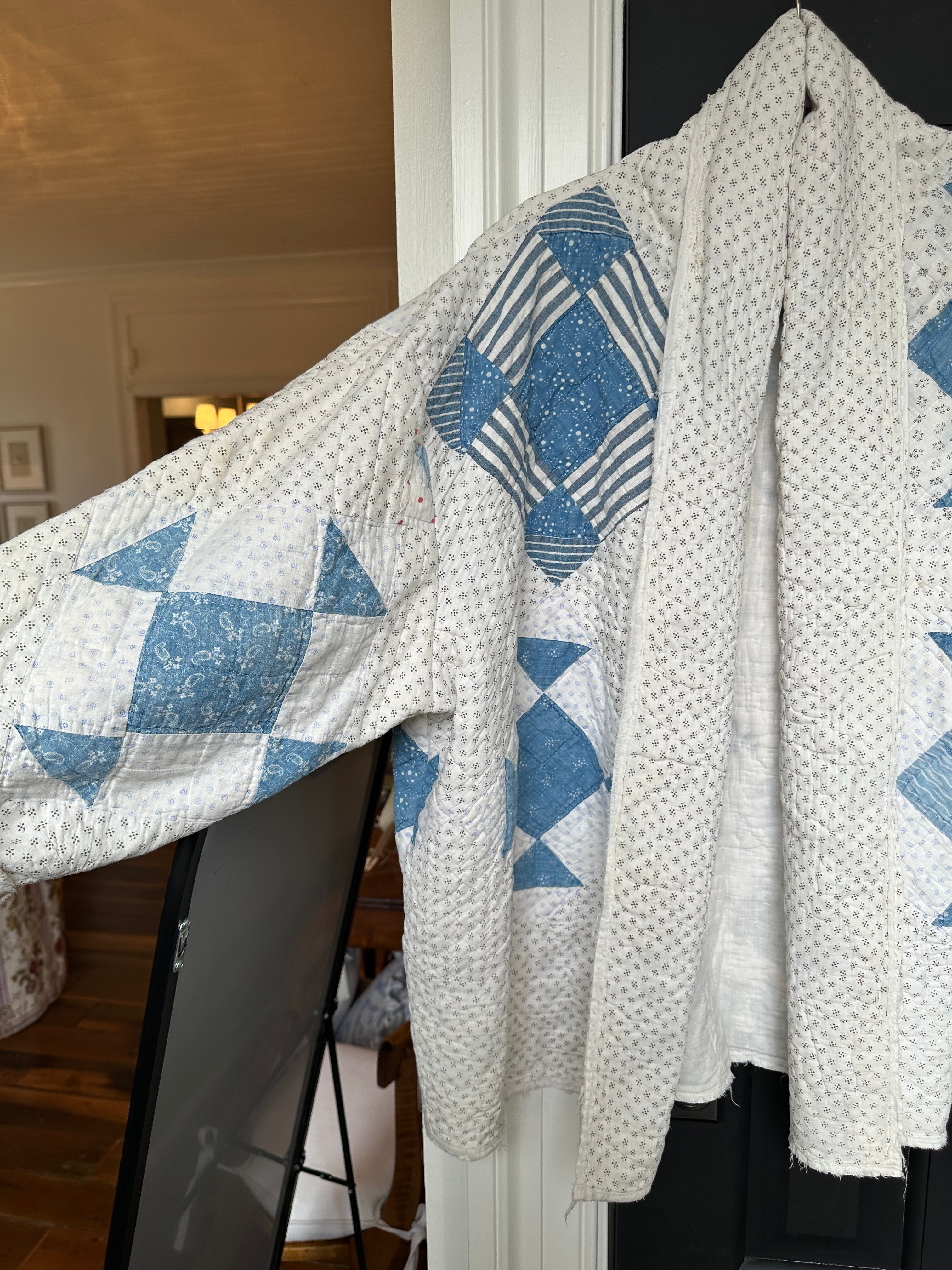 Blue Shoo Fly Quilt Jacket
