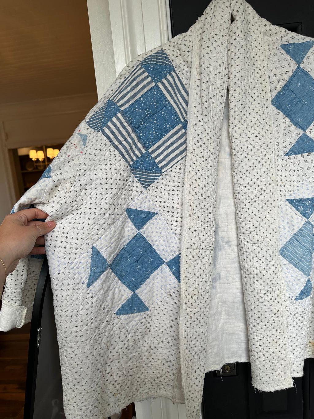 Blue Shoo Fly Quilt Jacket