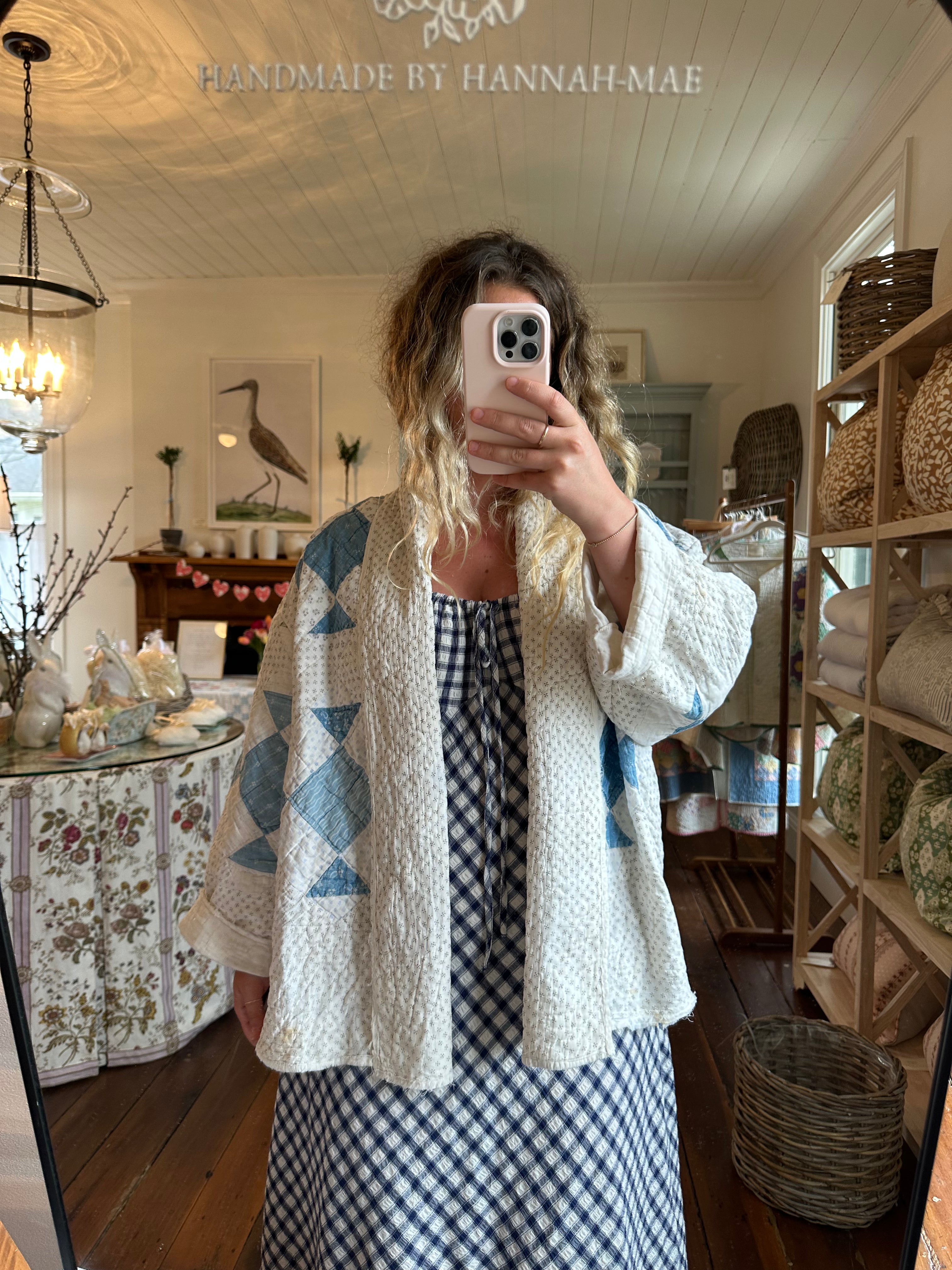 Blue Shoo Fly Quilt Jacket