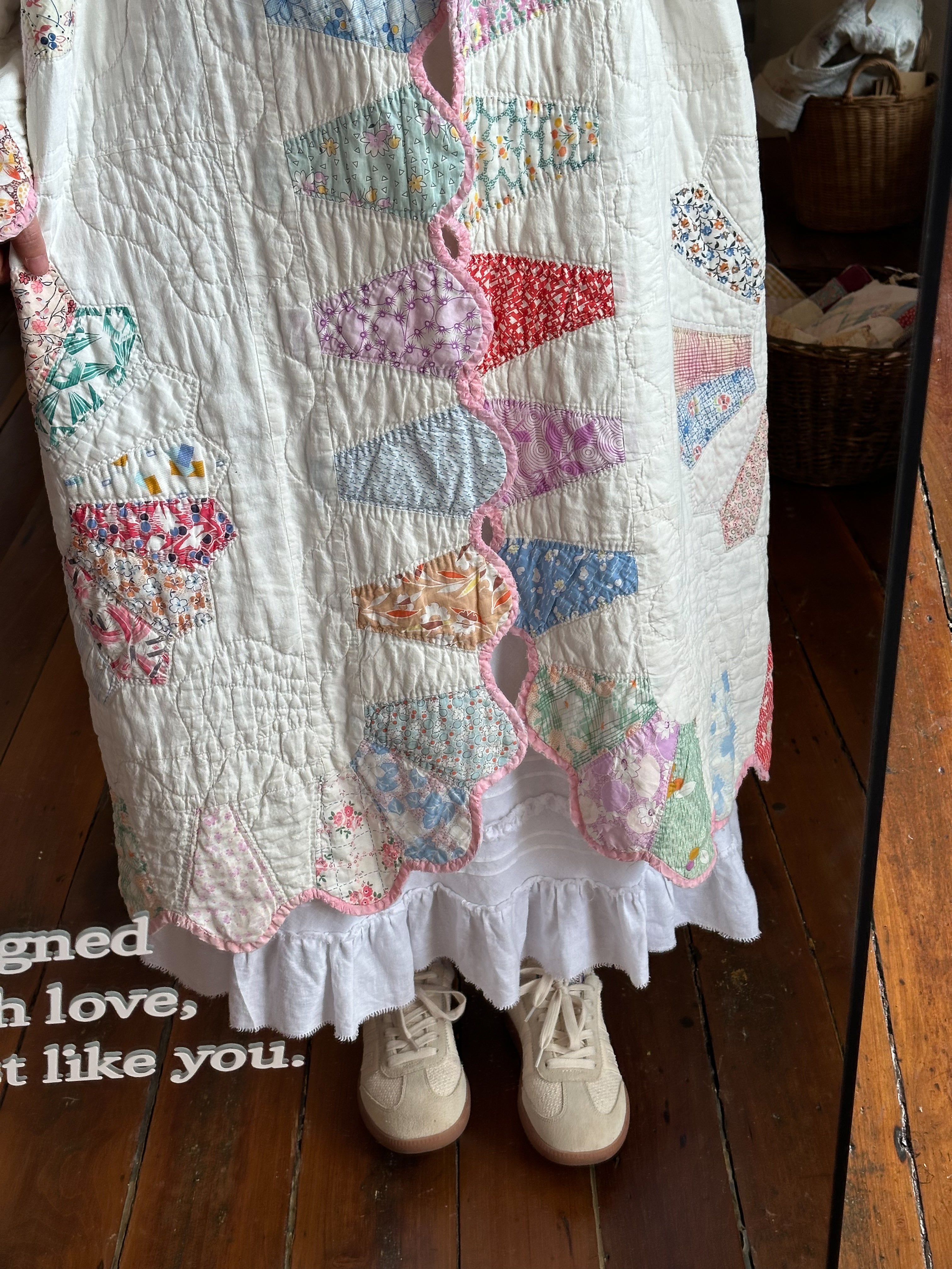 Pink Dresden Plate Quilt Jacket