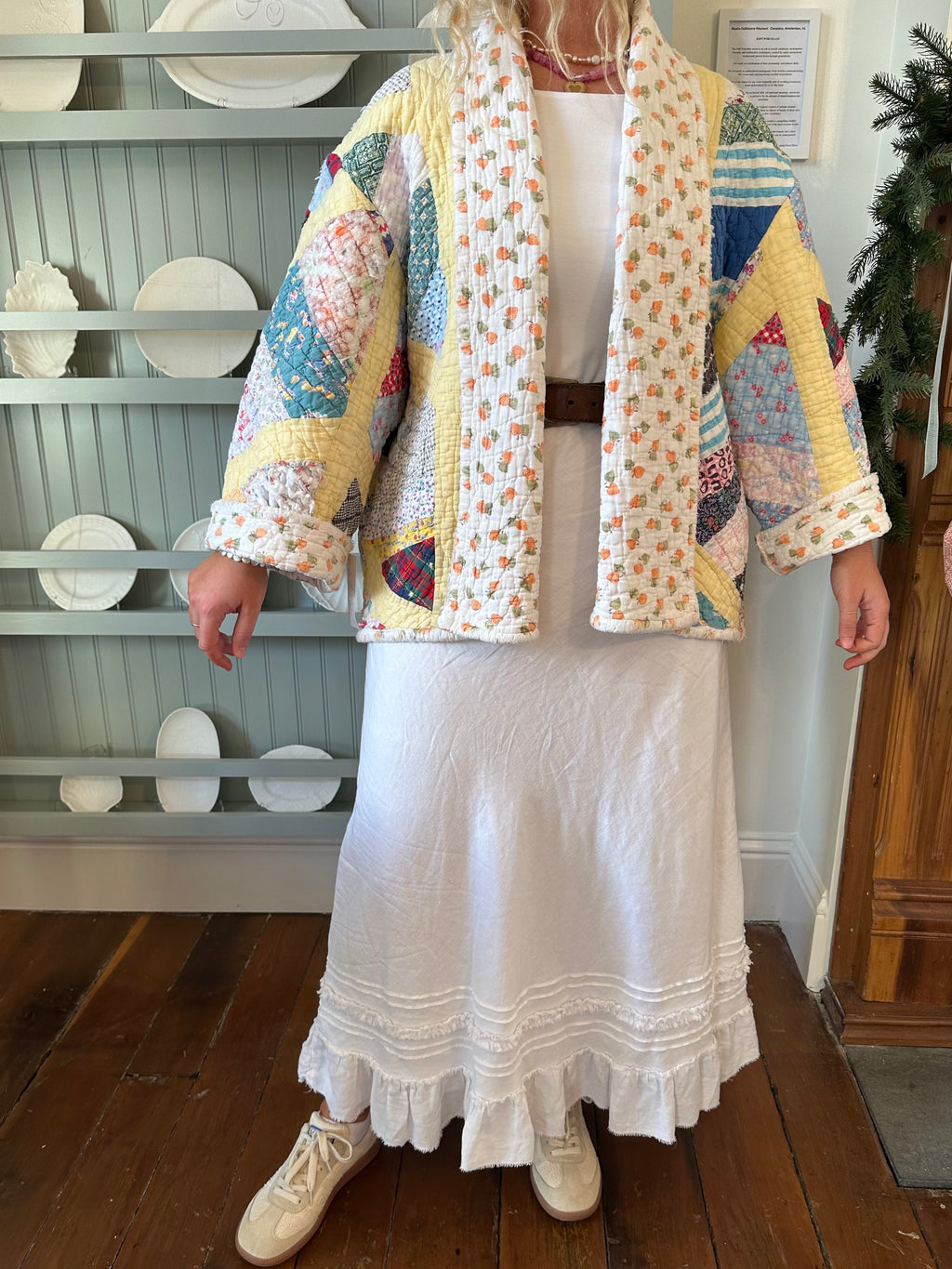 Yellow Strawberry Quilt Jacket