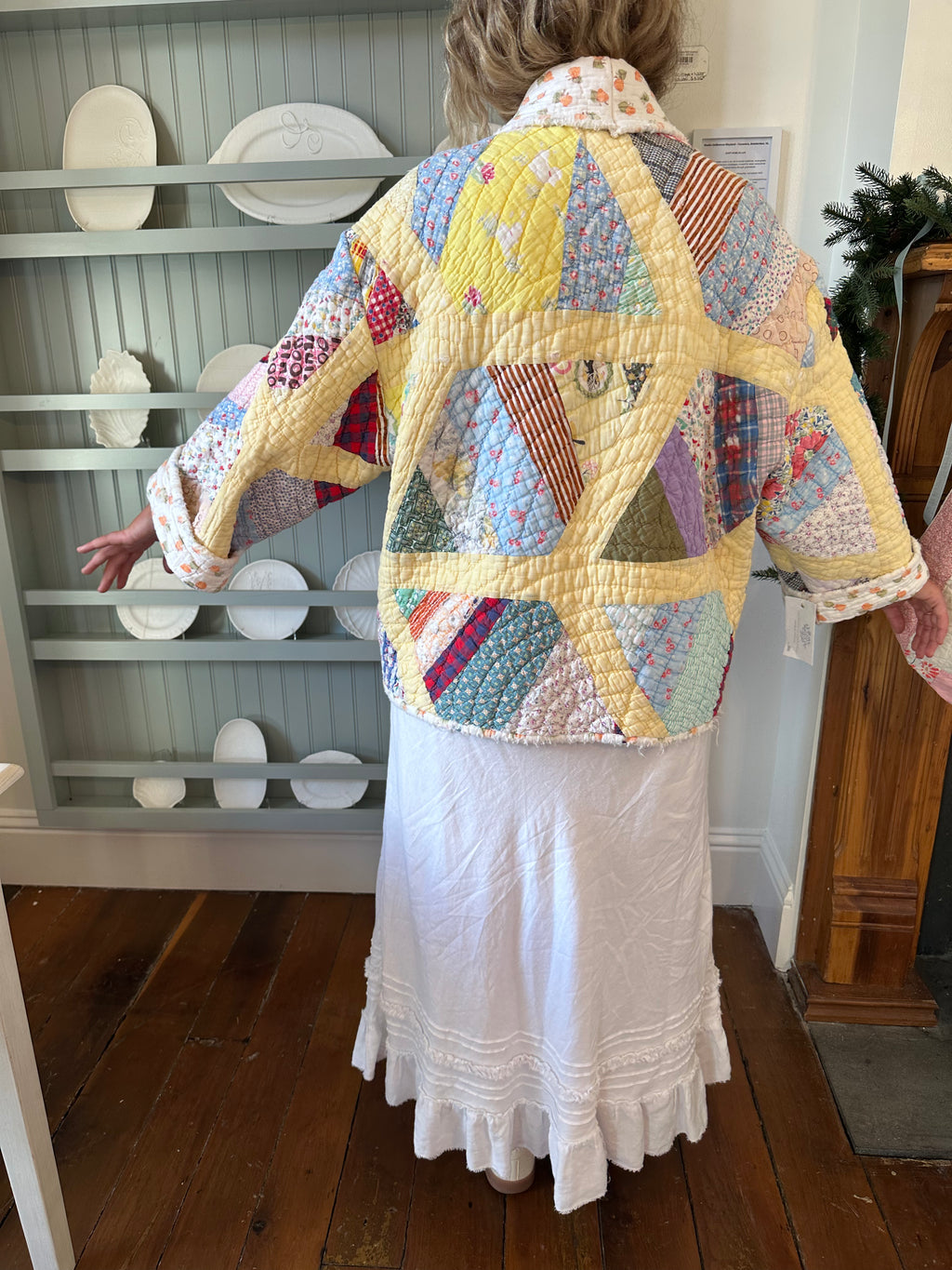 Yellow Strawberry Quilt Jacket
