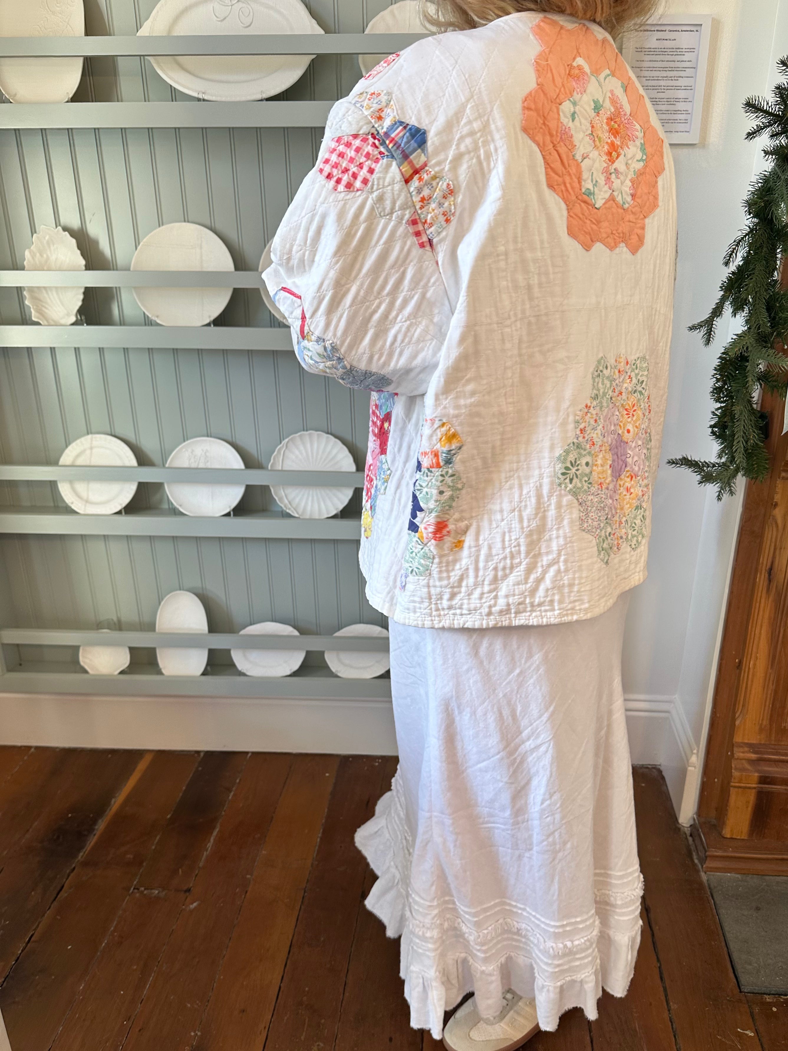 Hexie Flower Quilt Jacket