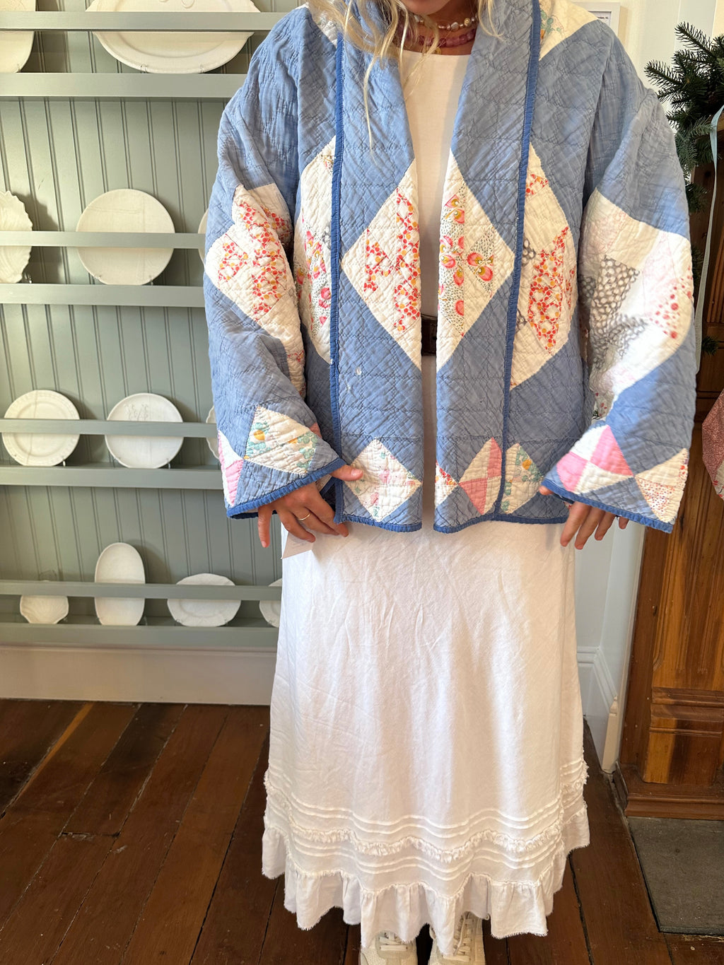 Blue Cross Quilt Jacket