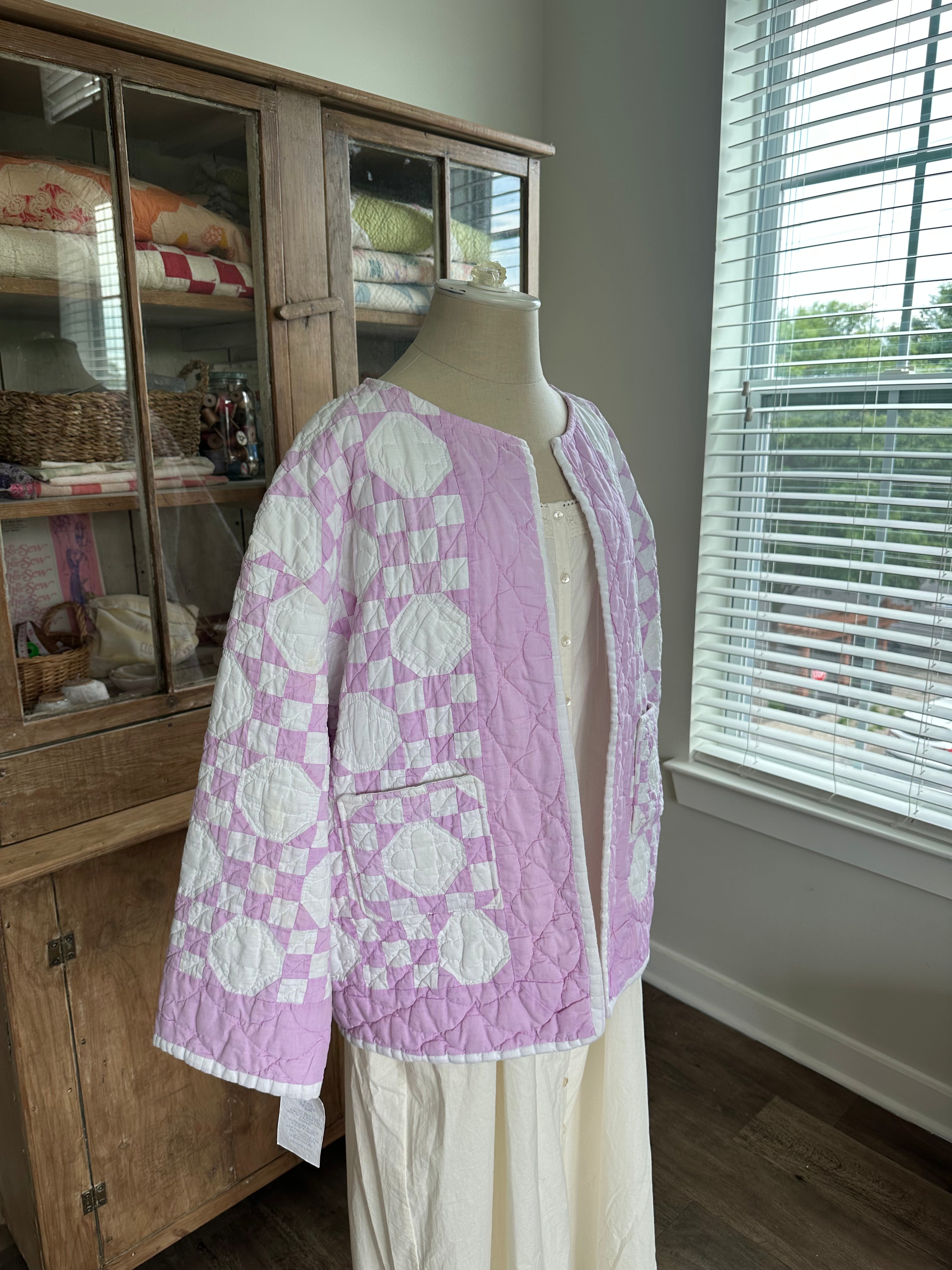 Purple Snowball Quilt Jacket