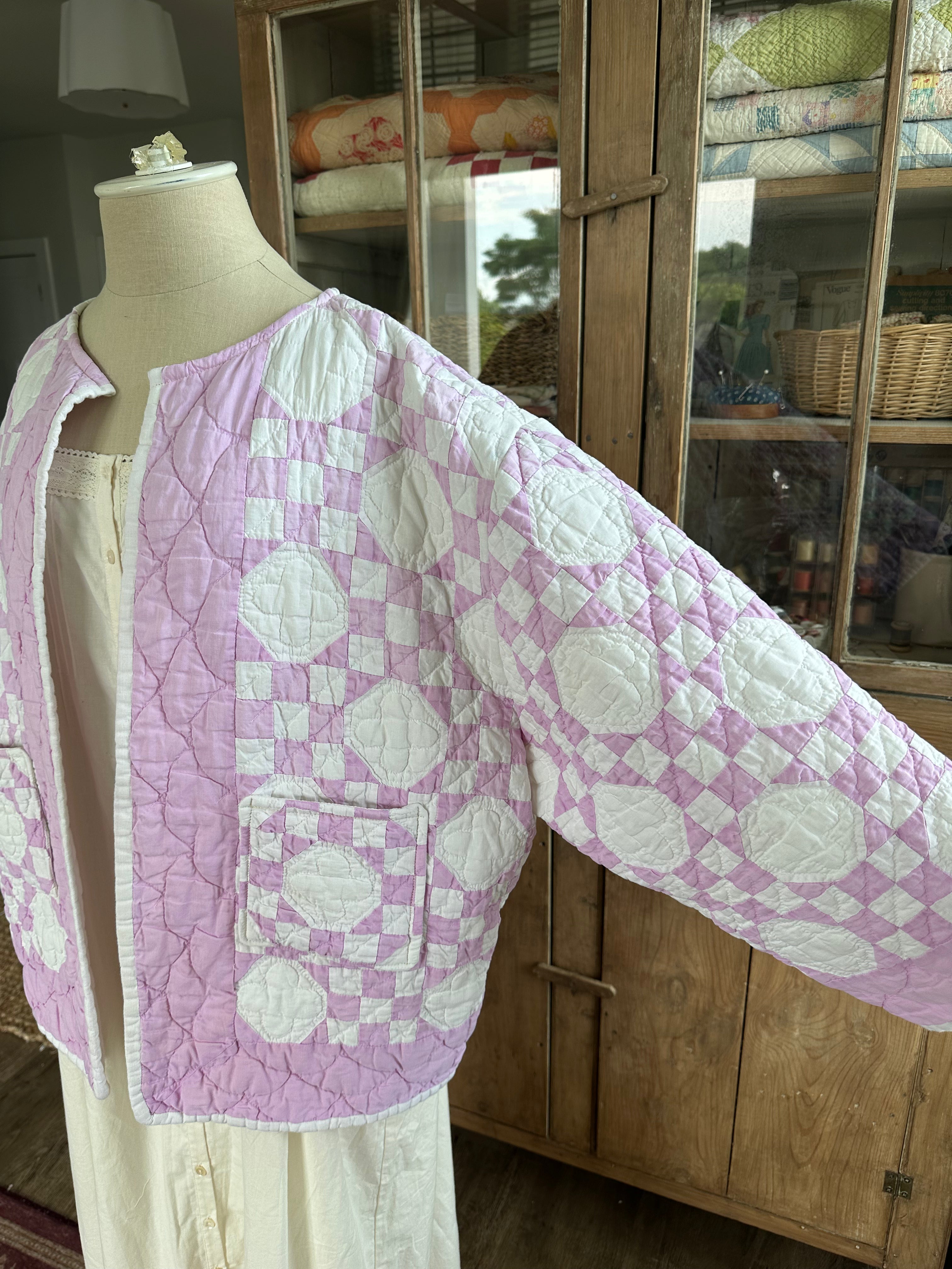 Purple Snowball Quilt Jacket