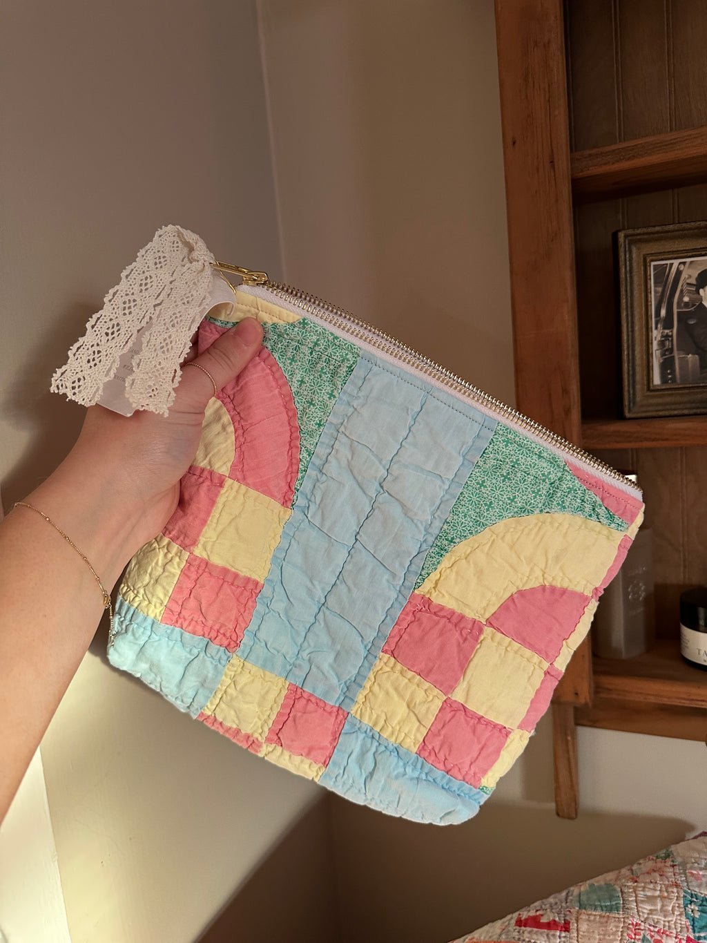 Irish Chain Quilt Pouch