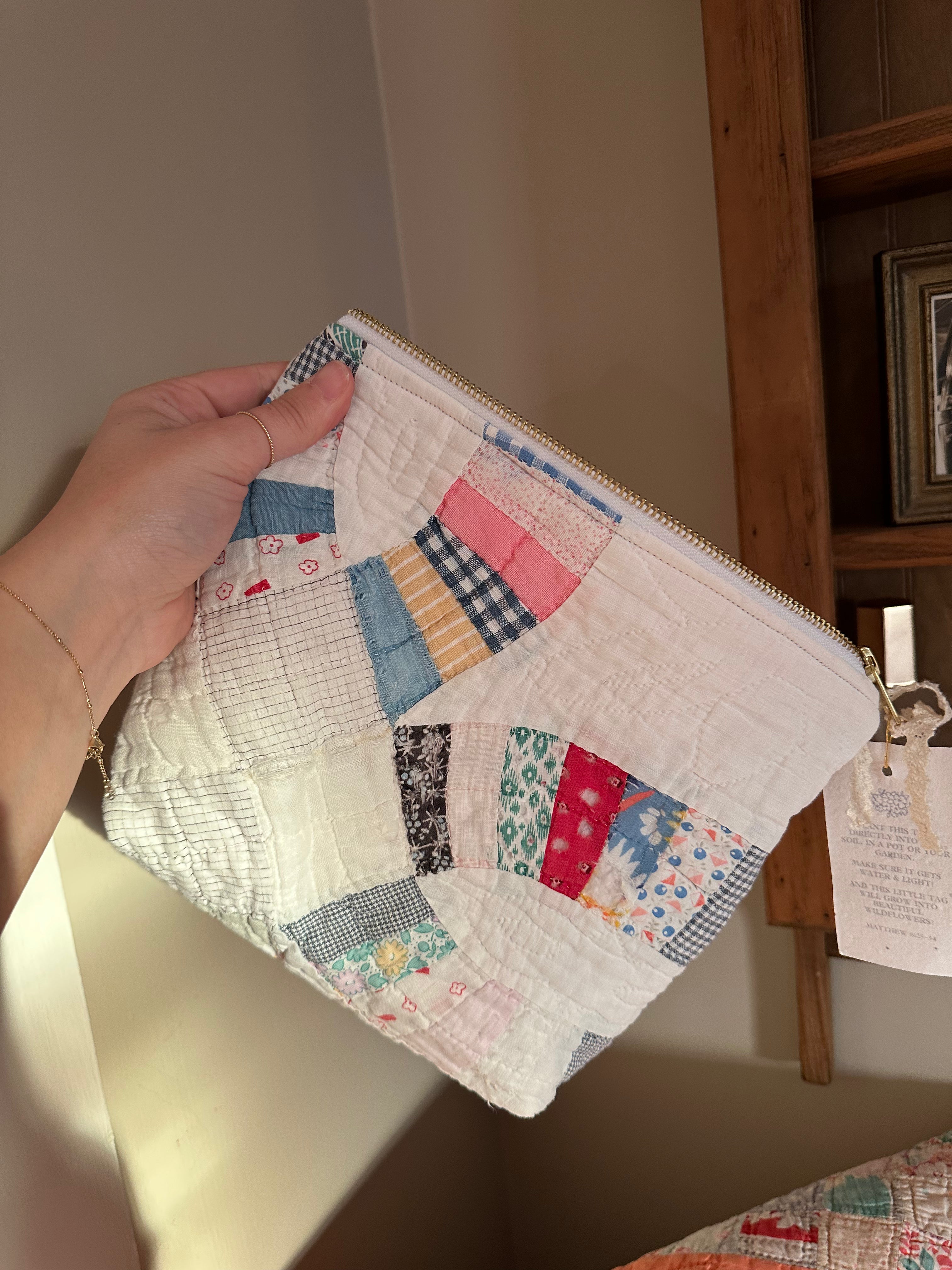 Wedding Ring Quilt Pouch