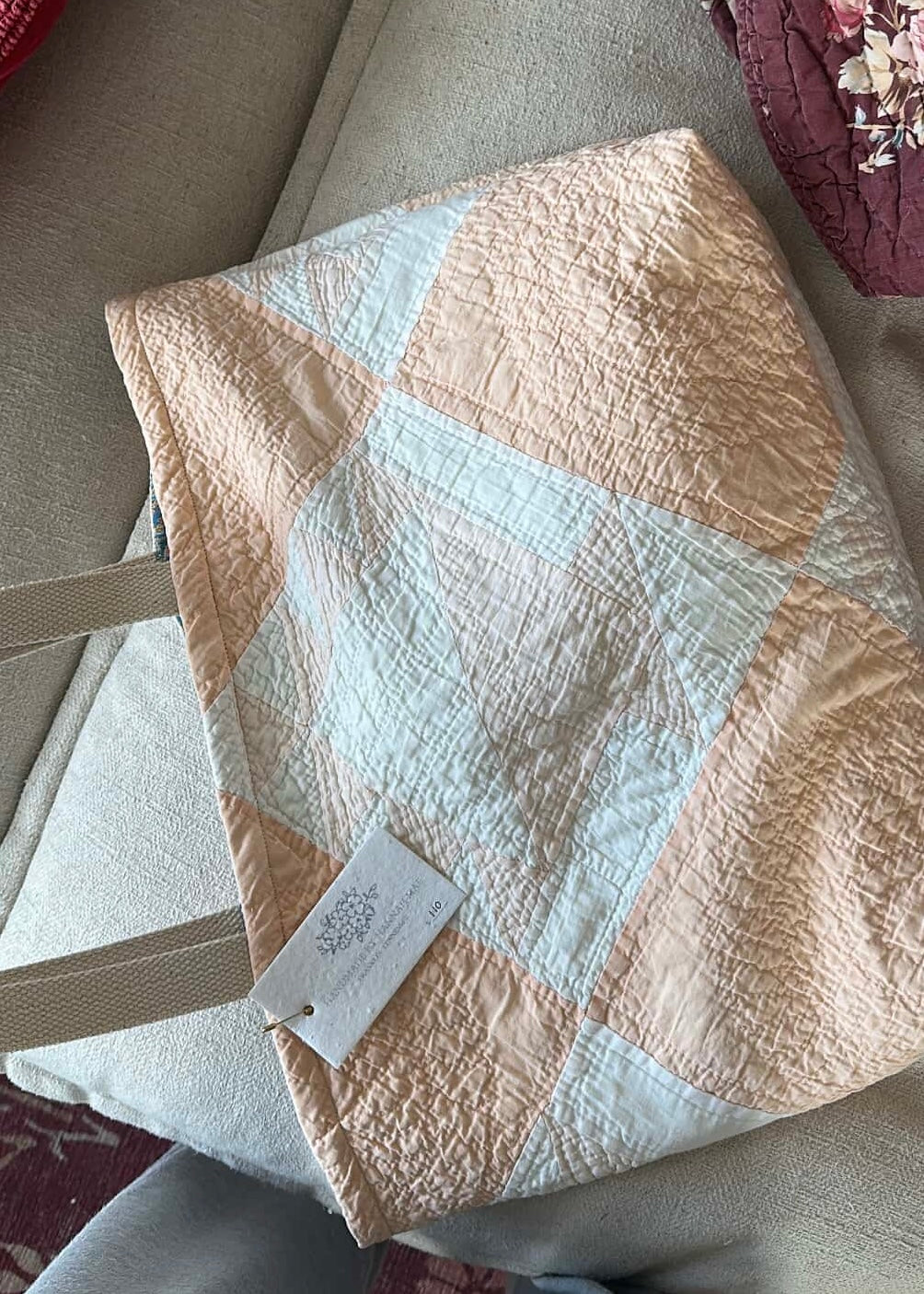 Orange Basket Quilt Tote