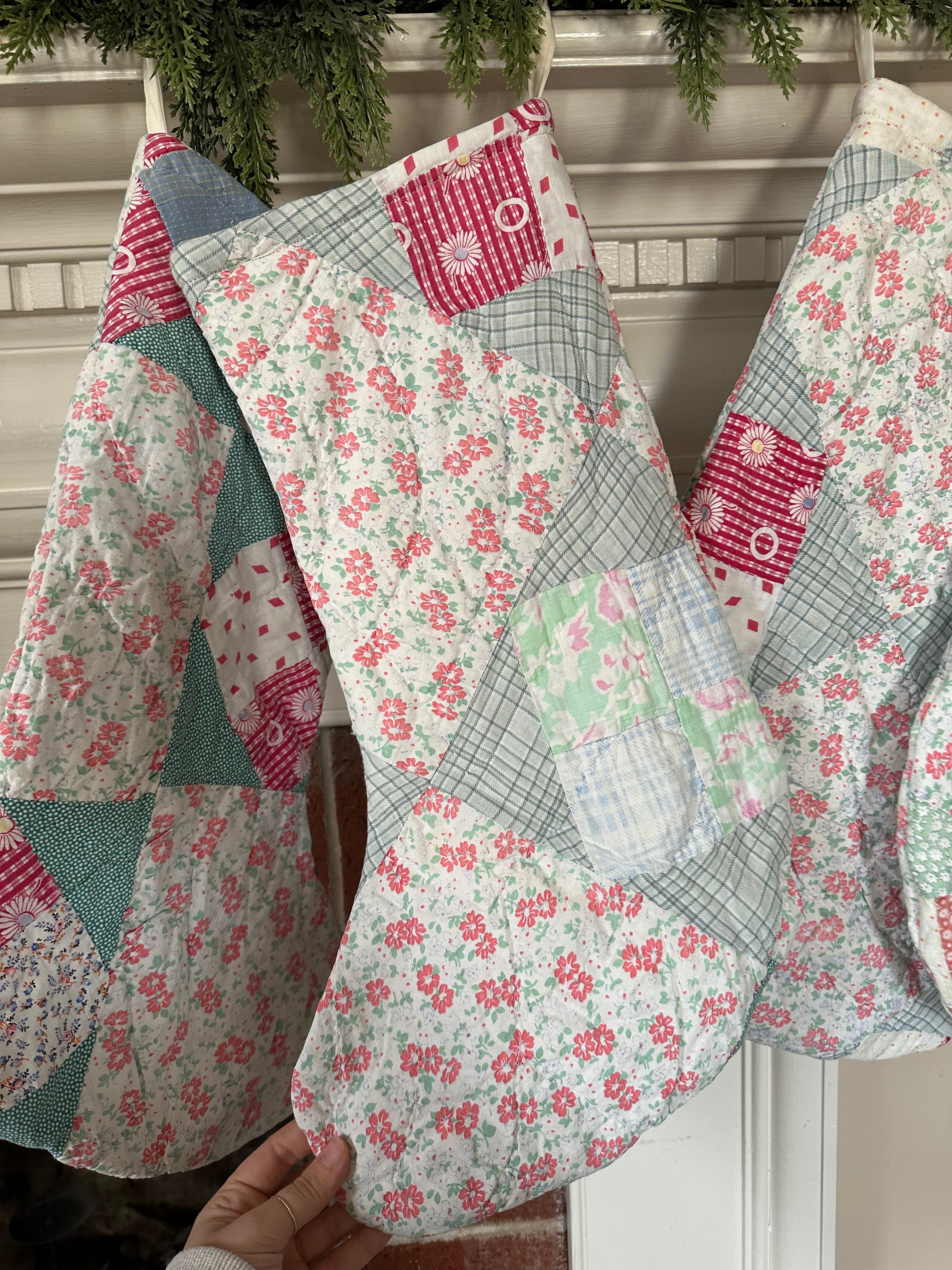 Floral Christmas Stocking (02)